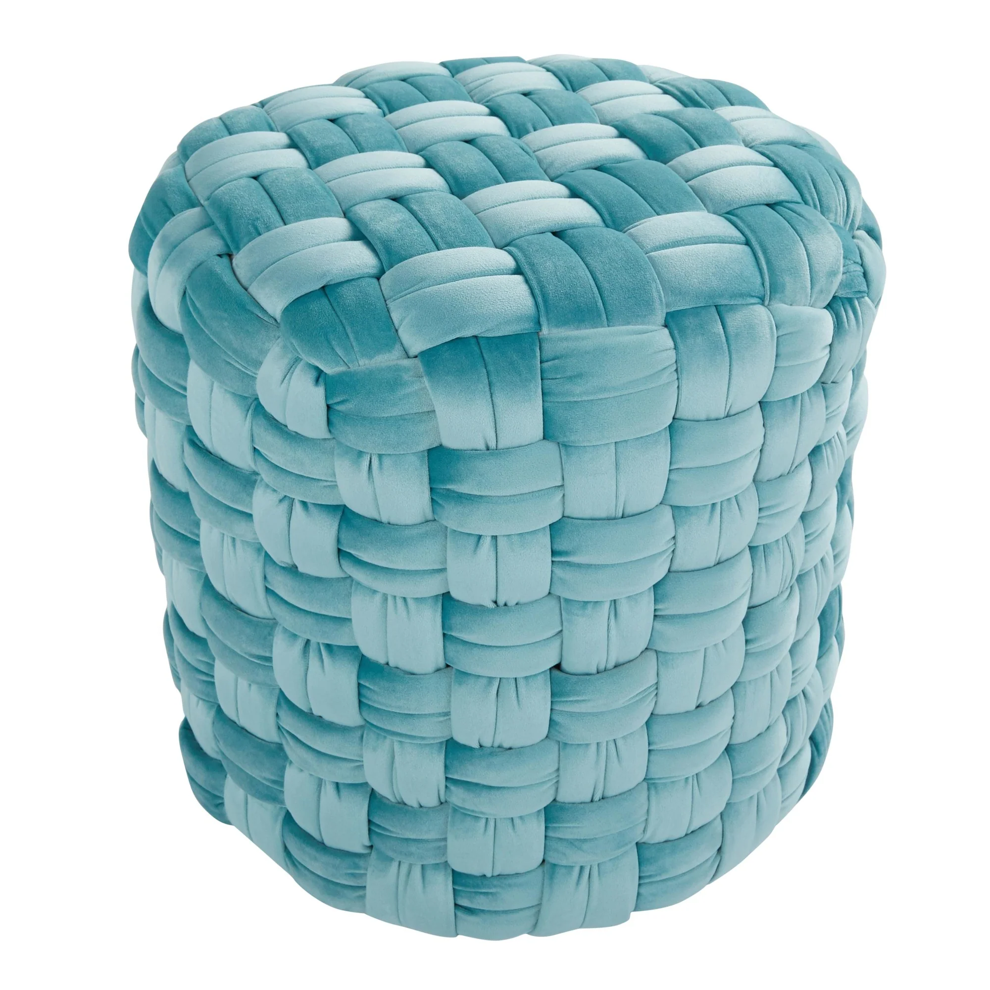 Braided Round 16" Ottoman Cream By LumiSource - Image 12