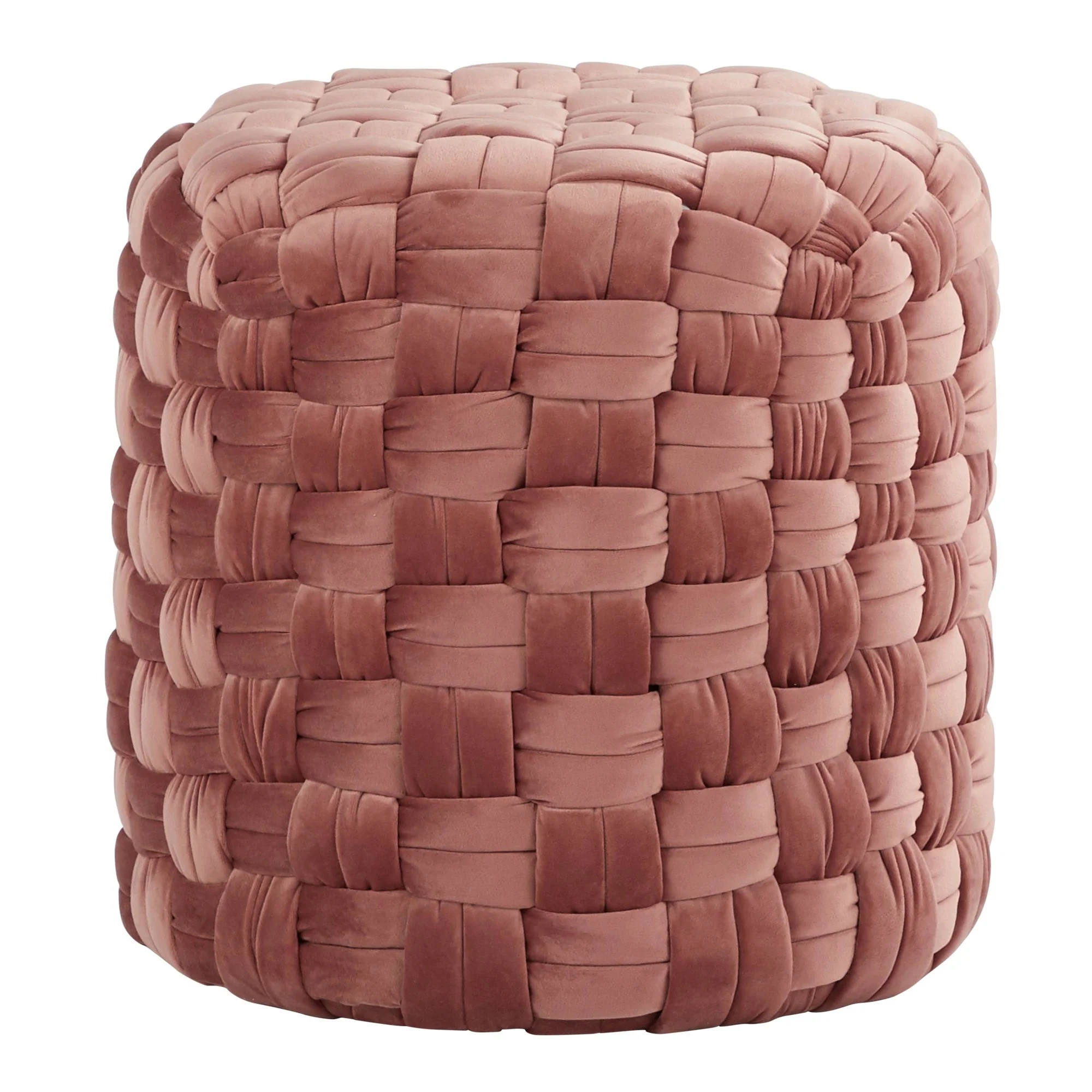 Braided Round 16" Ottoman Cream By LumiSource - Image 13