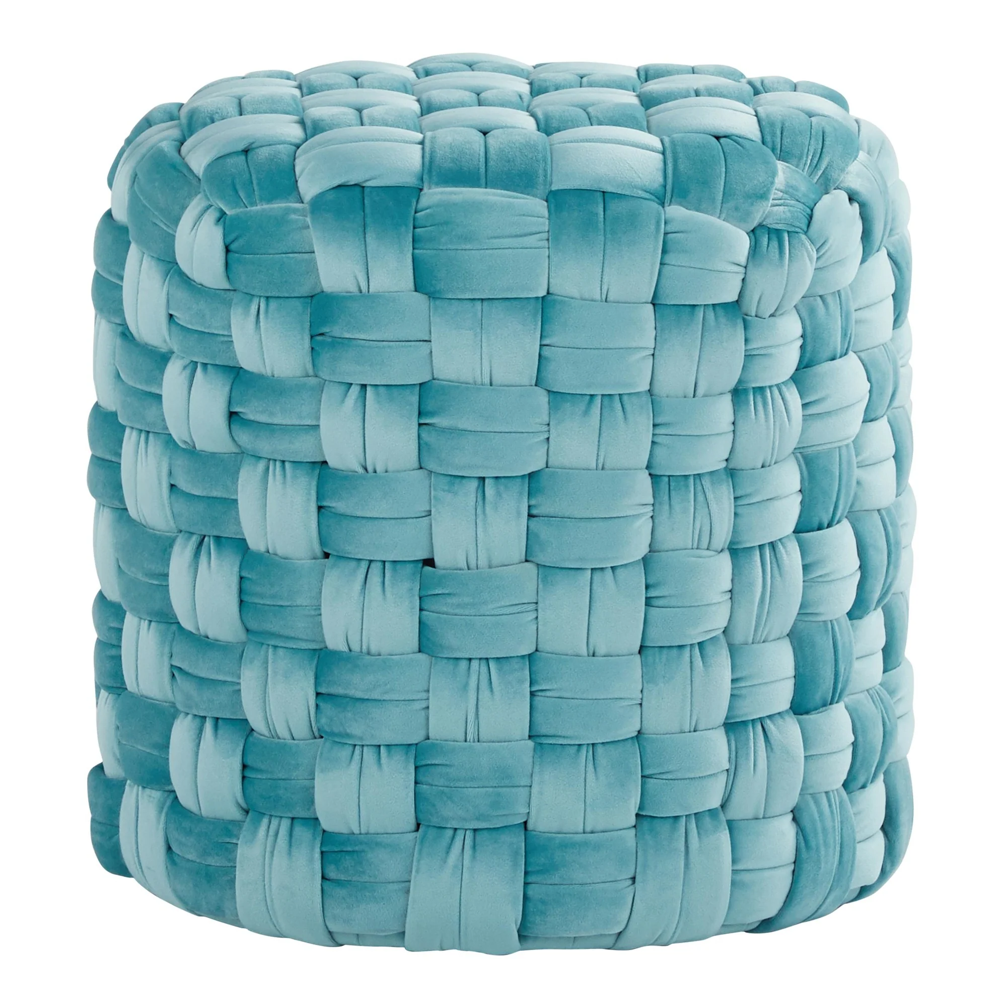 Braided Round 16" Ottoman Cream By LumiSource - Image 9