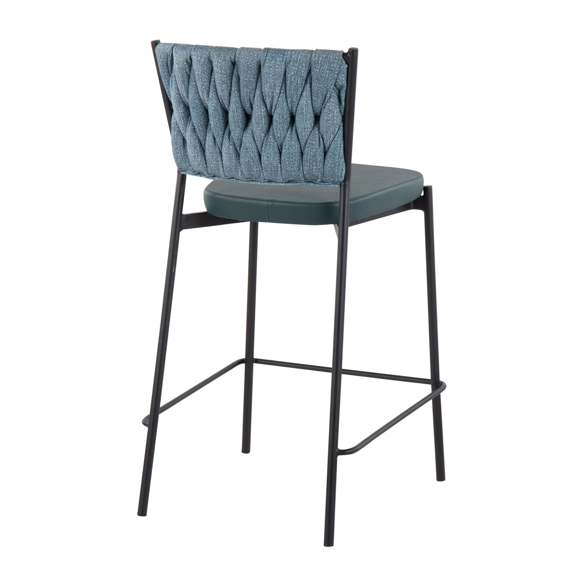 Braided Tania Counter Stool - Set of 2 Green By LumiSource - Image 9