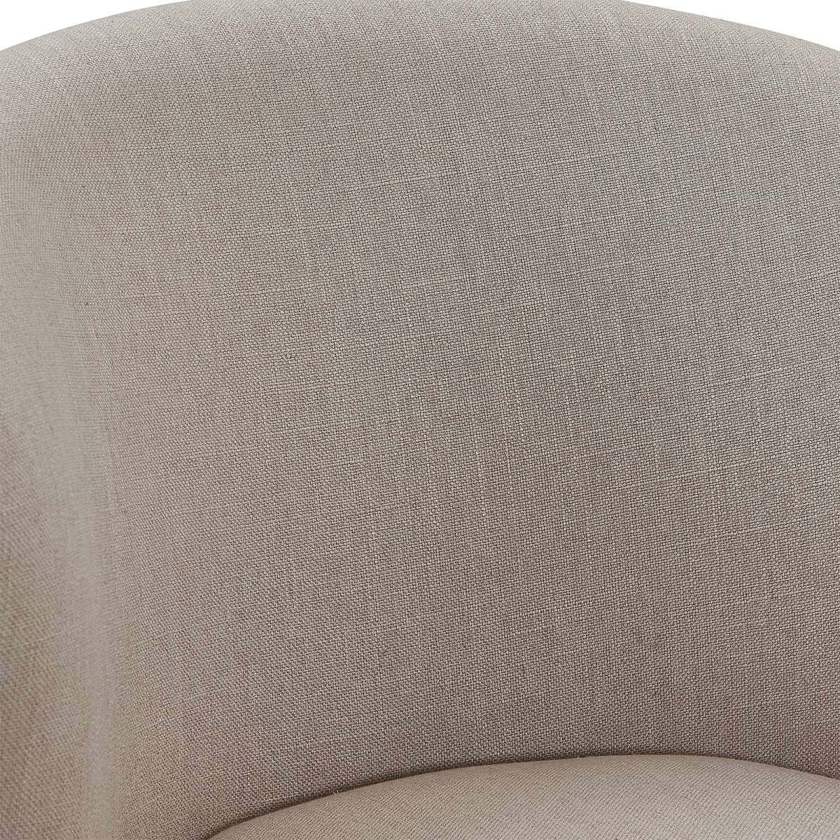 Brandy 26" Counter Height Swivel Tan Fabric and Espresso Wood Bar Stool By Armen Living - Image 4