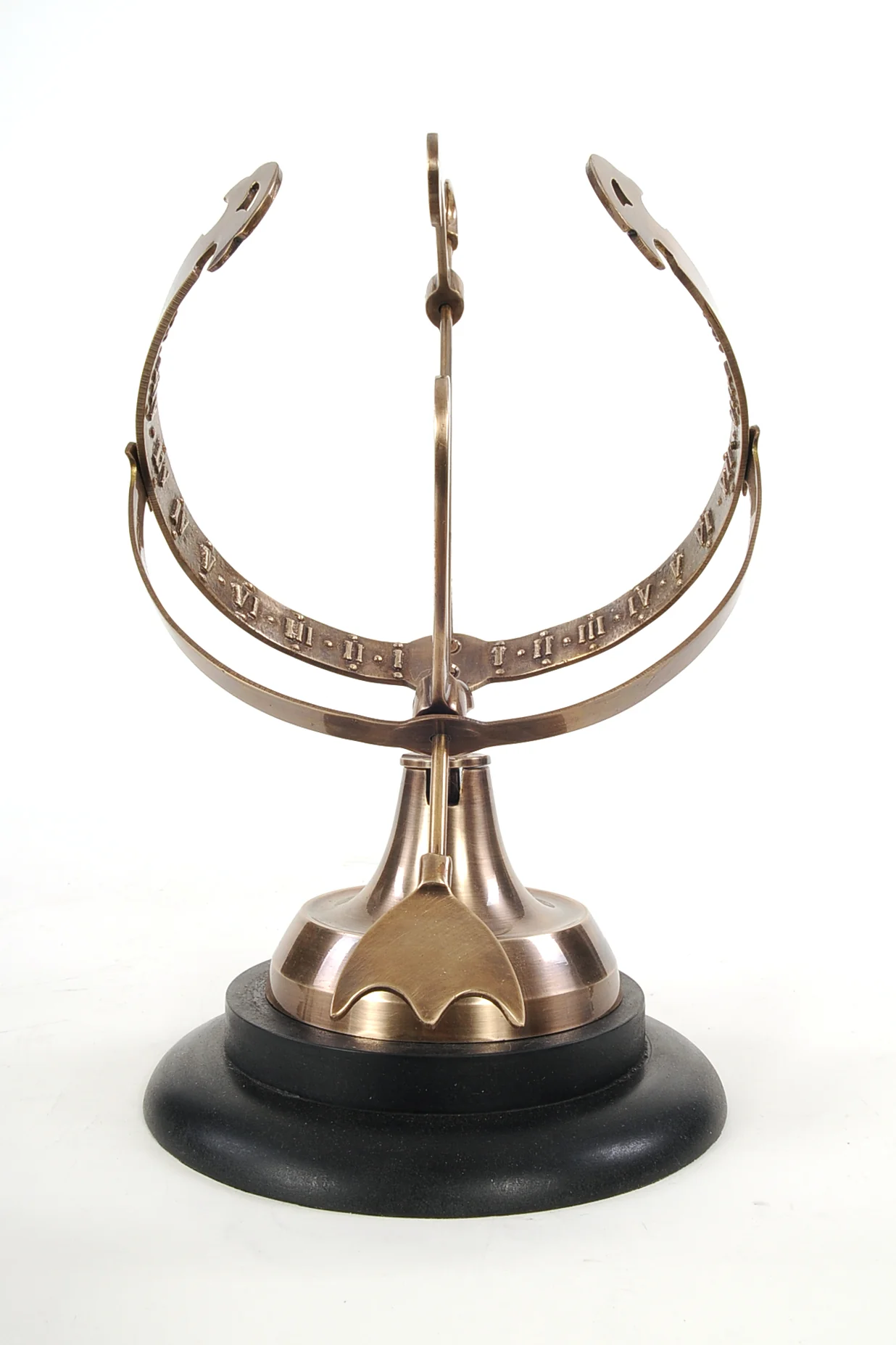 Brass Armillary On Wooden Base By Homeroots - Image 6