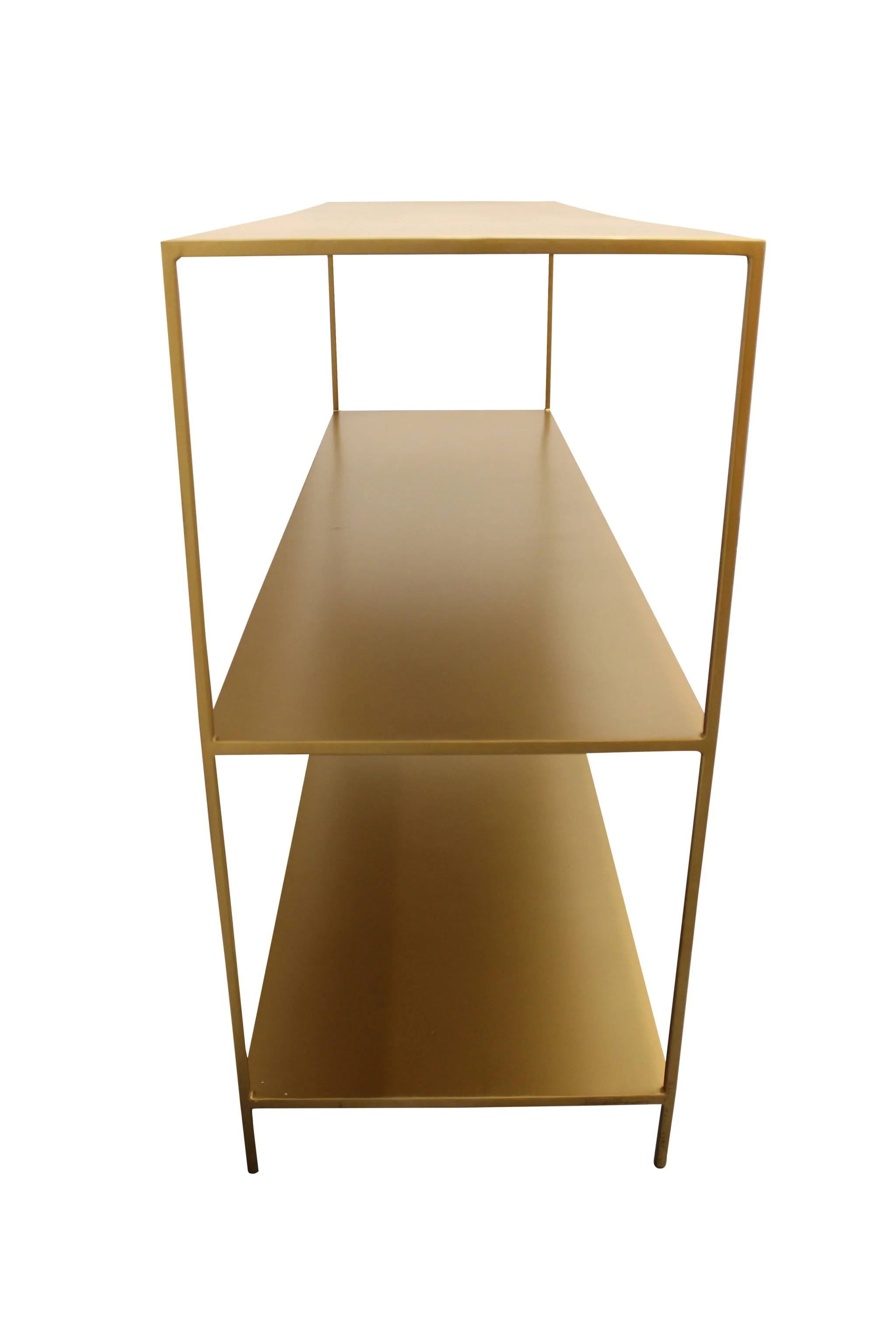 Brass Iron Console Table With Shelves By Homeroots - Image 3