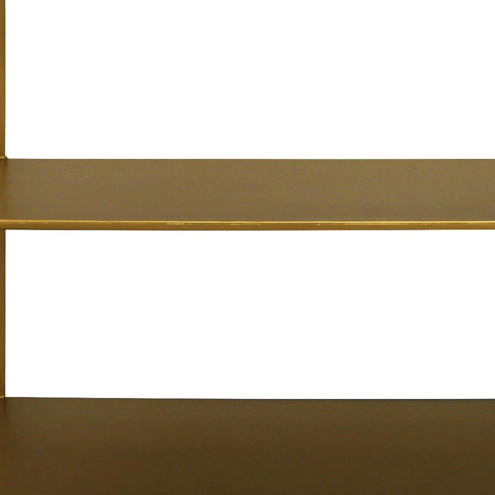 Brass Iron Console Table With Shelves By Homeroots - Image 5