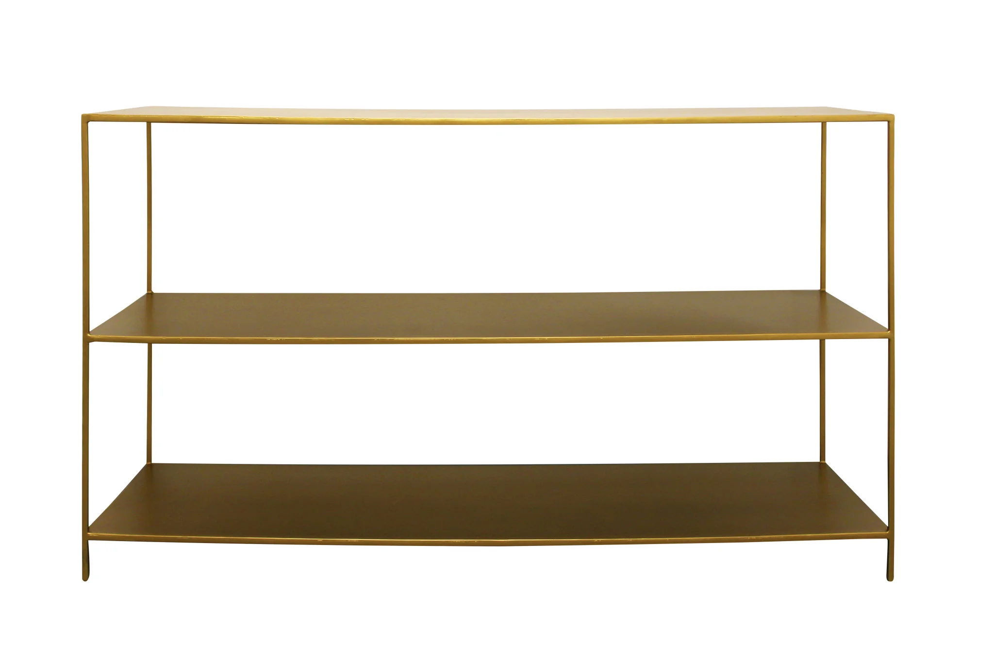 Brass Iron Console Table With Shelves By Homeroots - Image 6