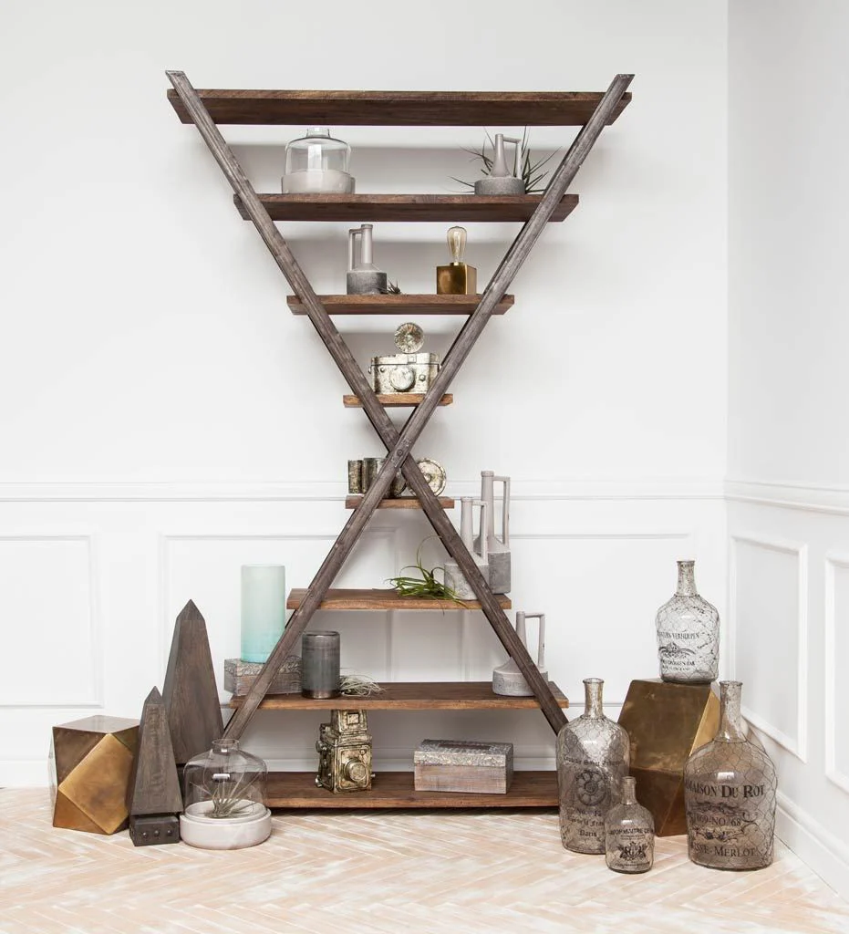 Brass Iron Plated Hexagonal Side Table with Square Top By Homeroots - Image 5
