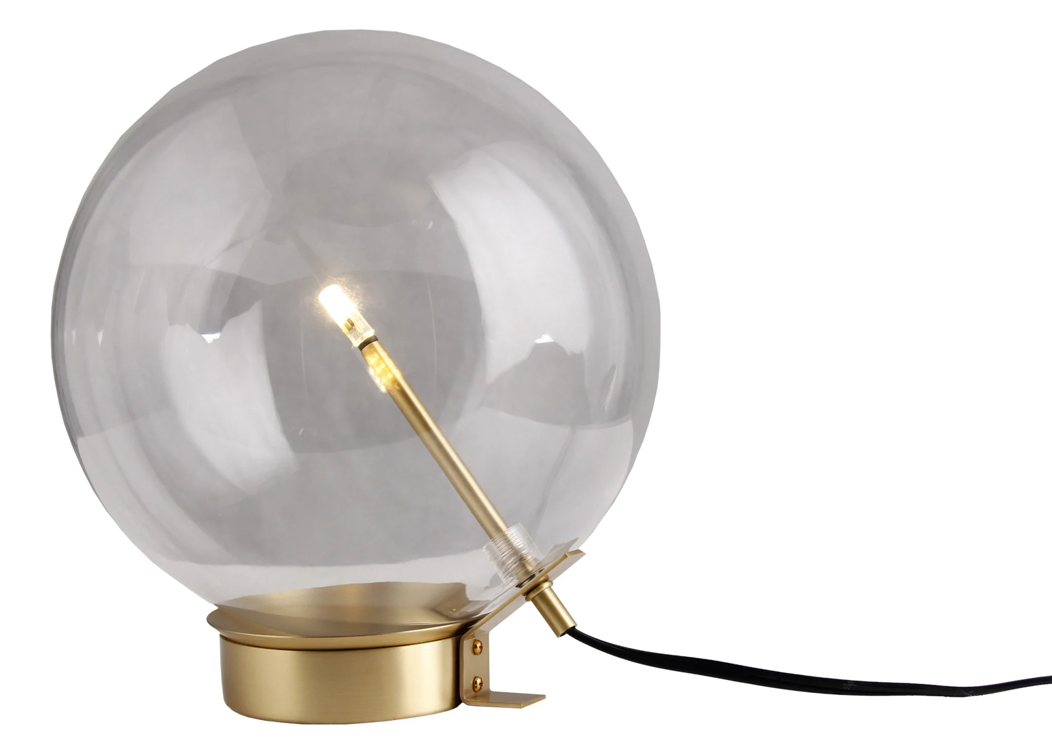 Brass Metal Globe Table Lamp By Homeroots - Image 5