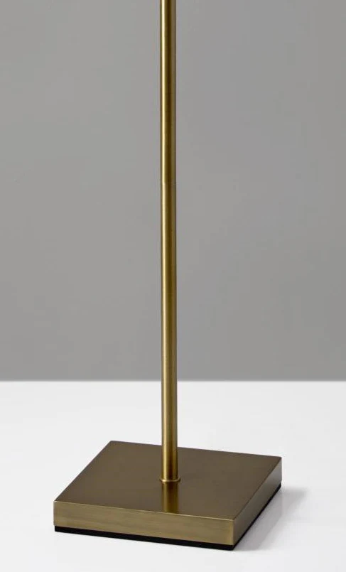 Brass Metal Torchiere Floor Lamp With White Glass Novelty Shade By Homeroots - Image 7
