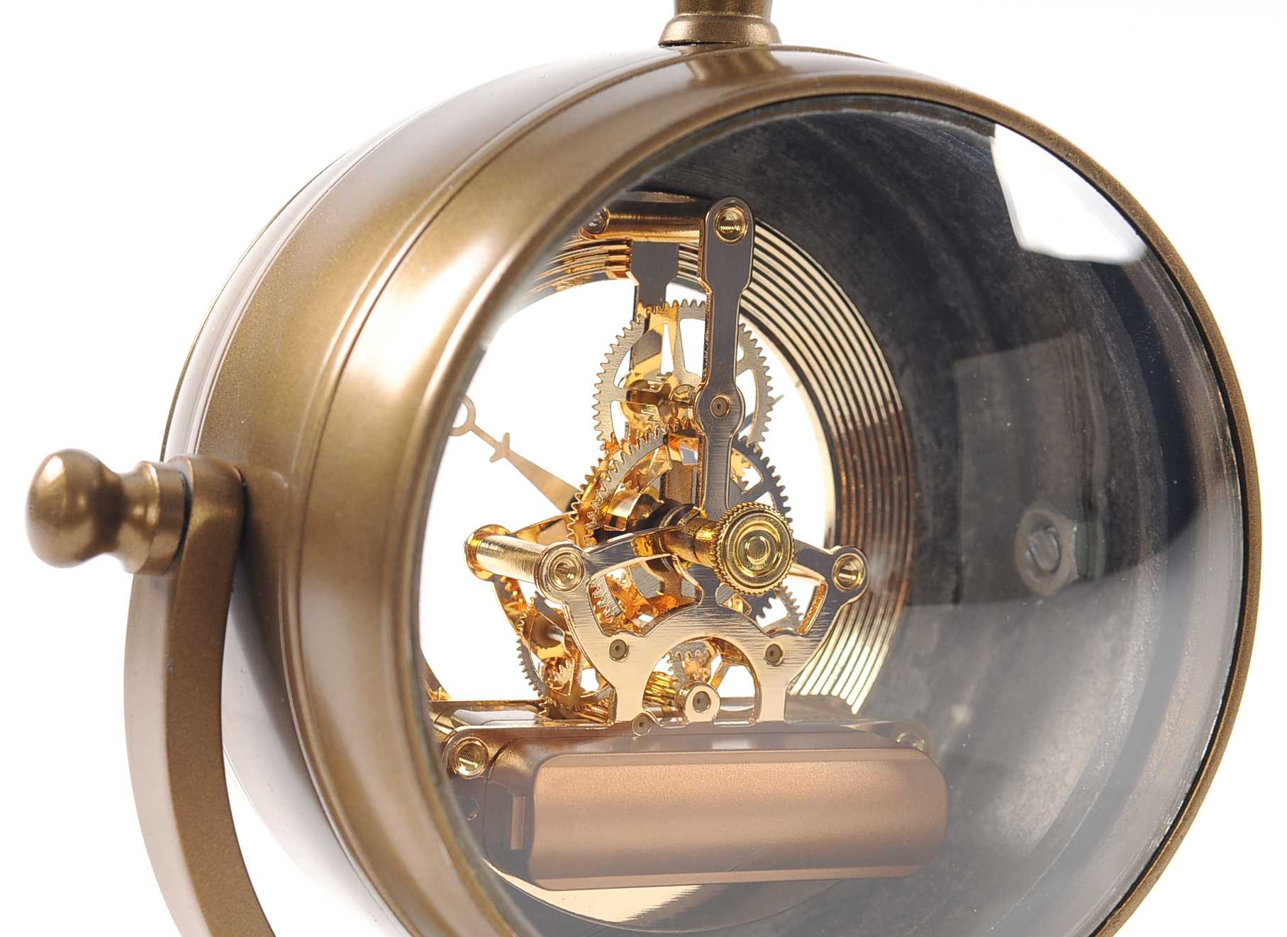 Brass Table Clock By Homeroots - Image 4
