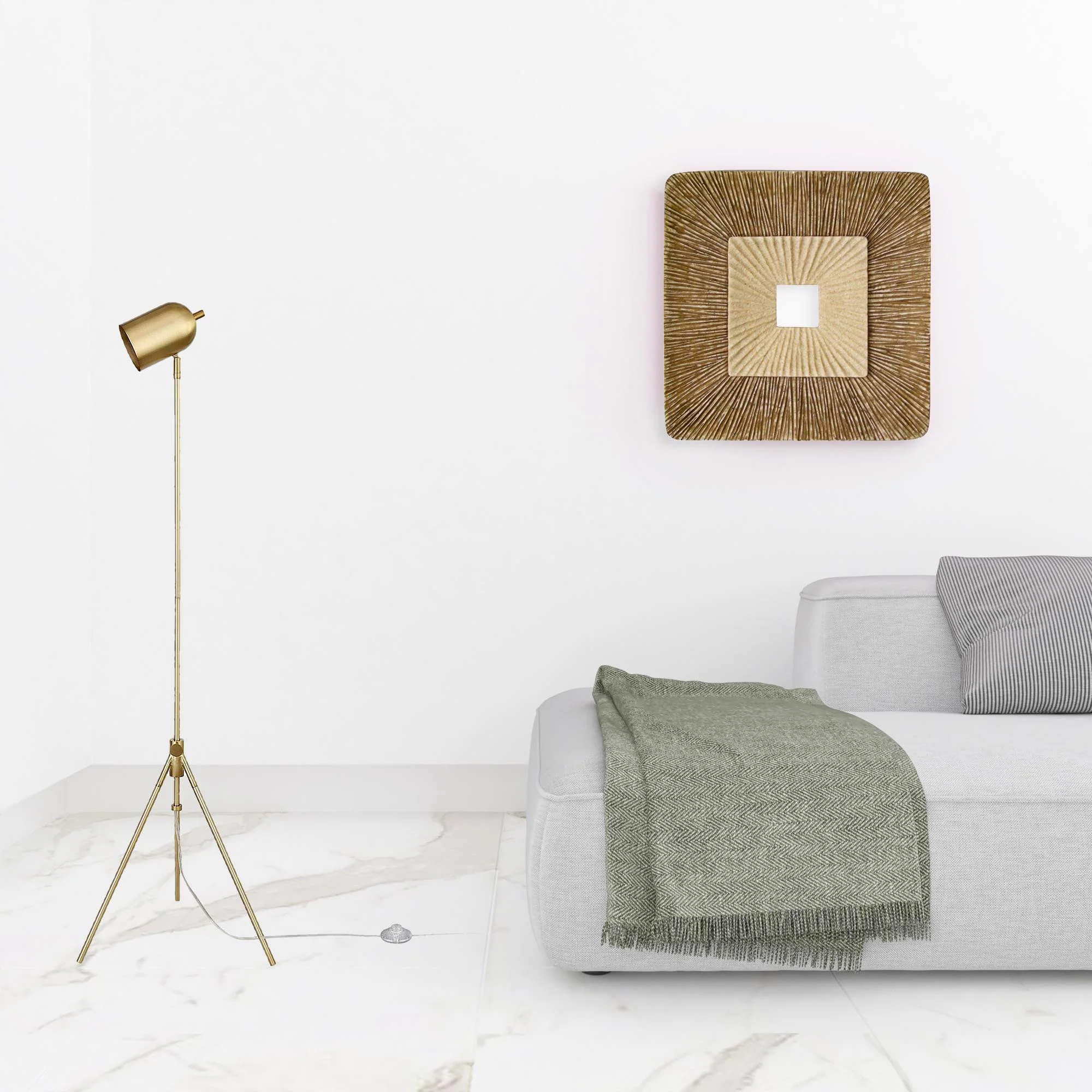 Brass Tripod Floor Lamp With Brass Dome Shade By Homeroots - Image 5
