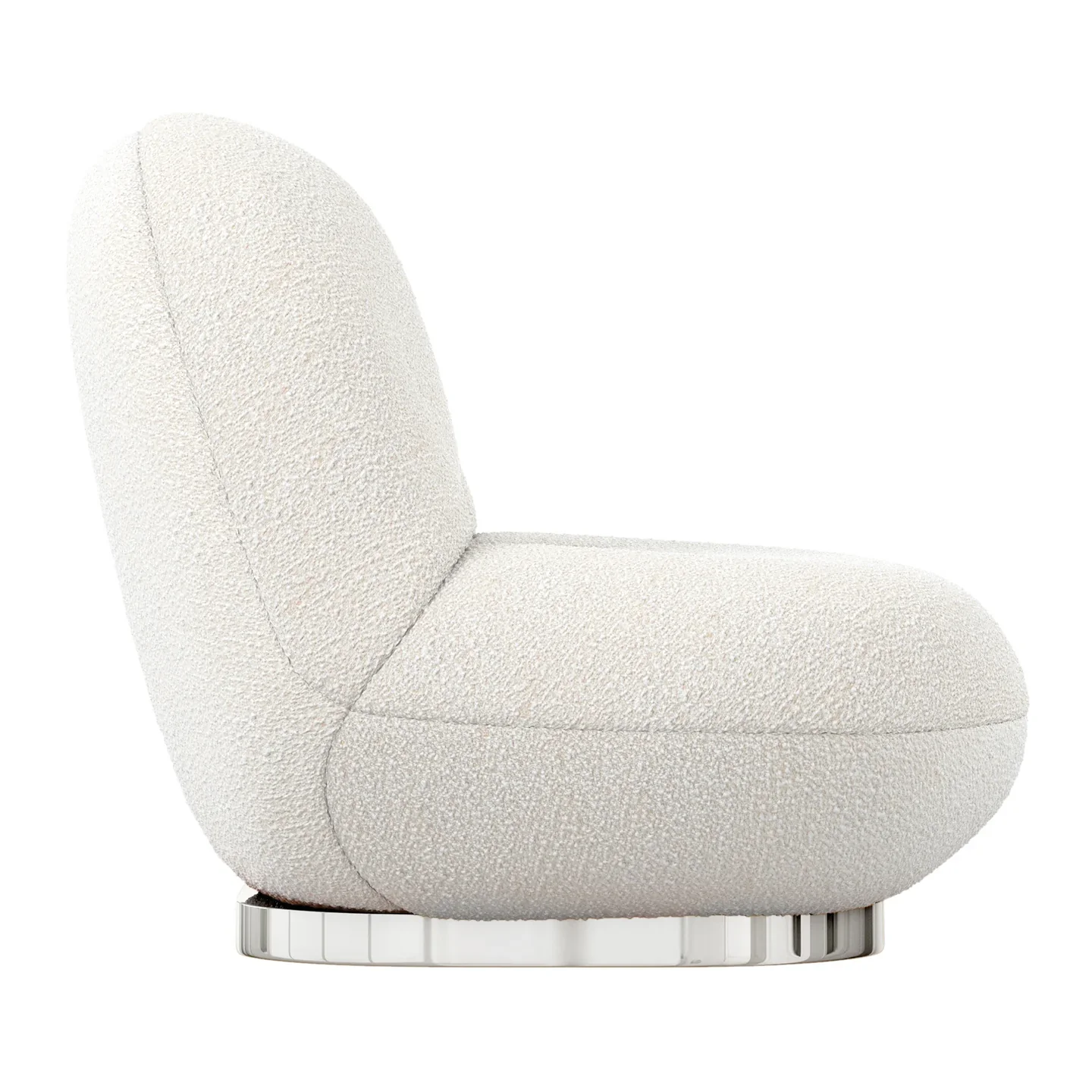 Breeze Boucle Chair, Stainless Steel By World Modern Design - Image 4