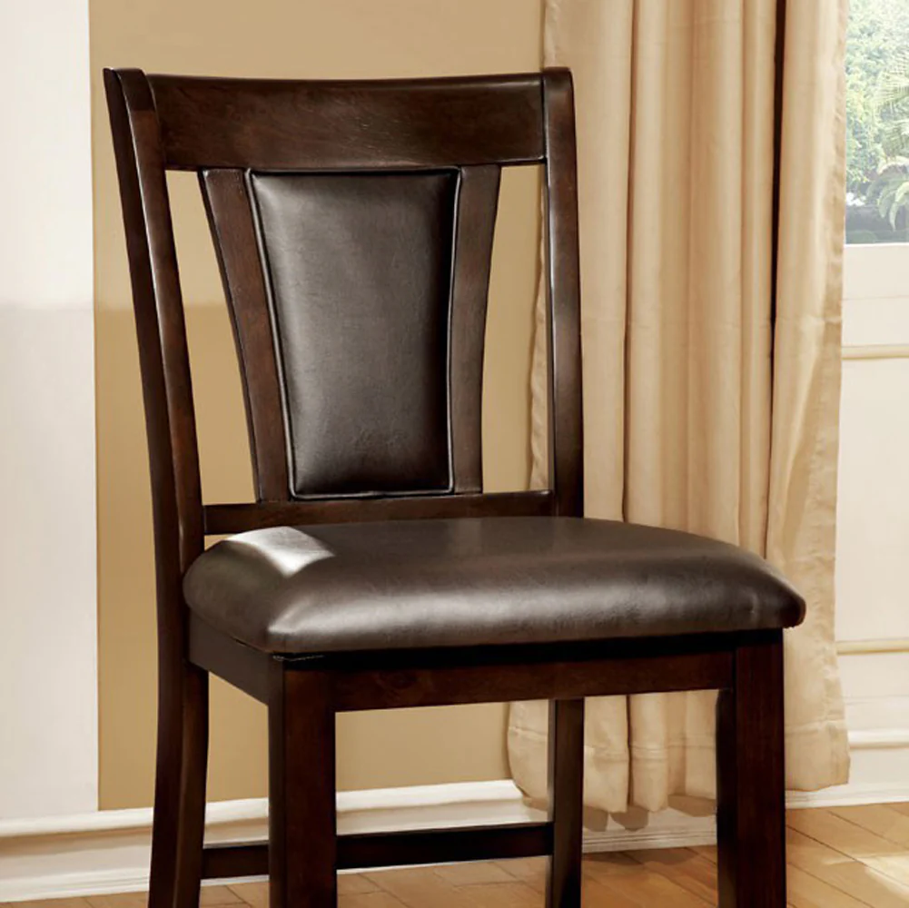 Brent Ii Contemporary Counter Height Chair, Dark Cherry, Set Of 2 By Benzara - Image 2