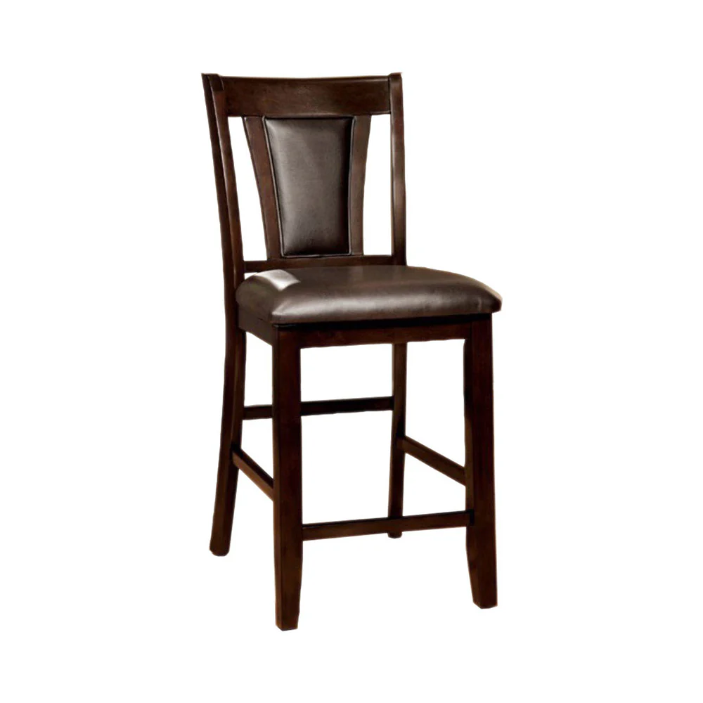 Brent Ii Contemporary Counter Height Chair, Dark Cherry, Set Of 2 By Benzara - Image 3