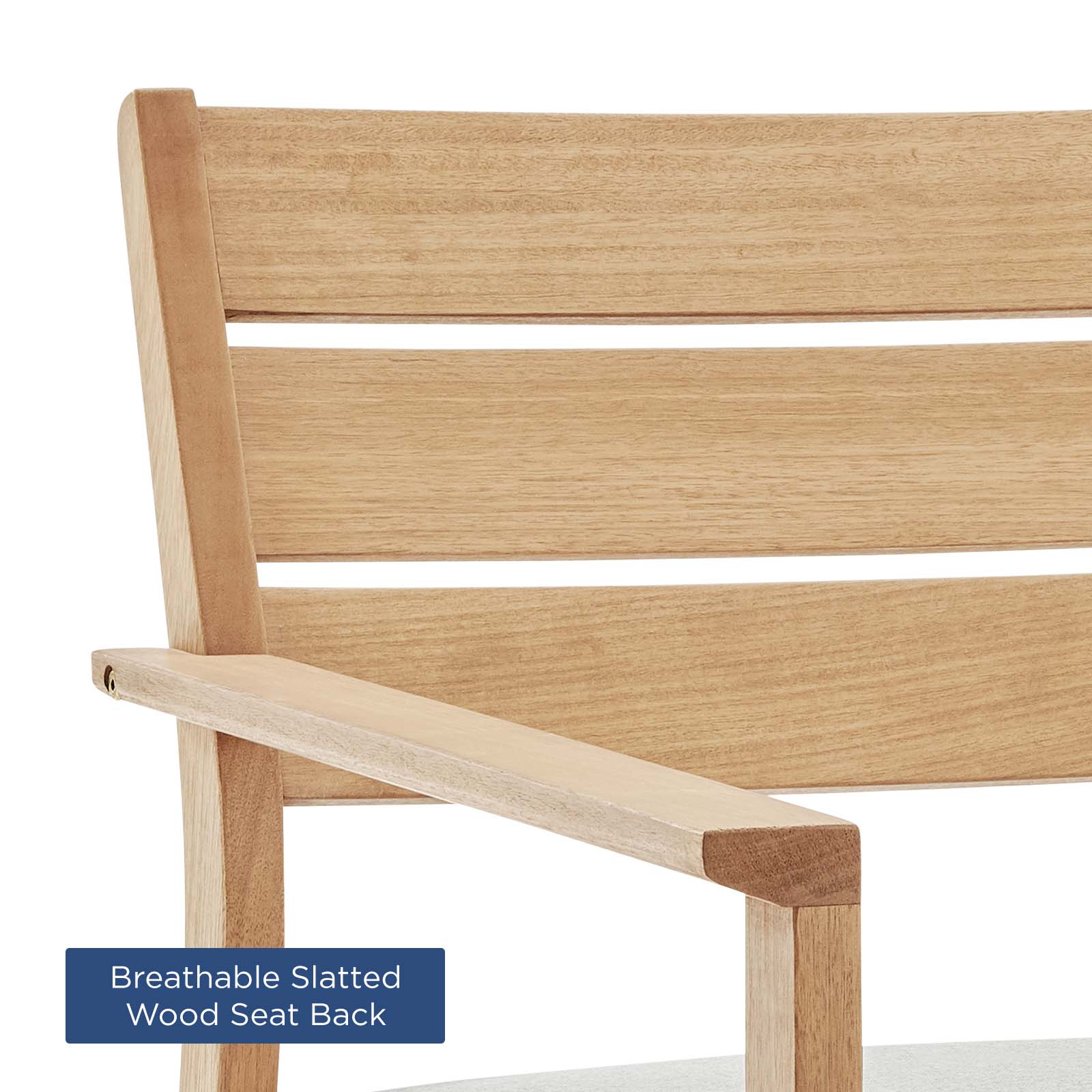 Breton Outdoor Patio Ash Wood Armchair By Modway - EEI-3713 - Image 6