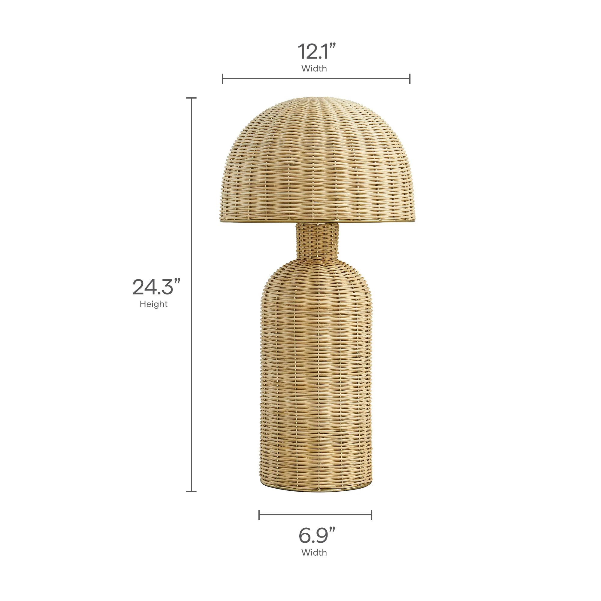 Briar Rattan Table Lamp by Modway - Image 11