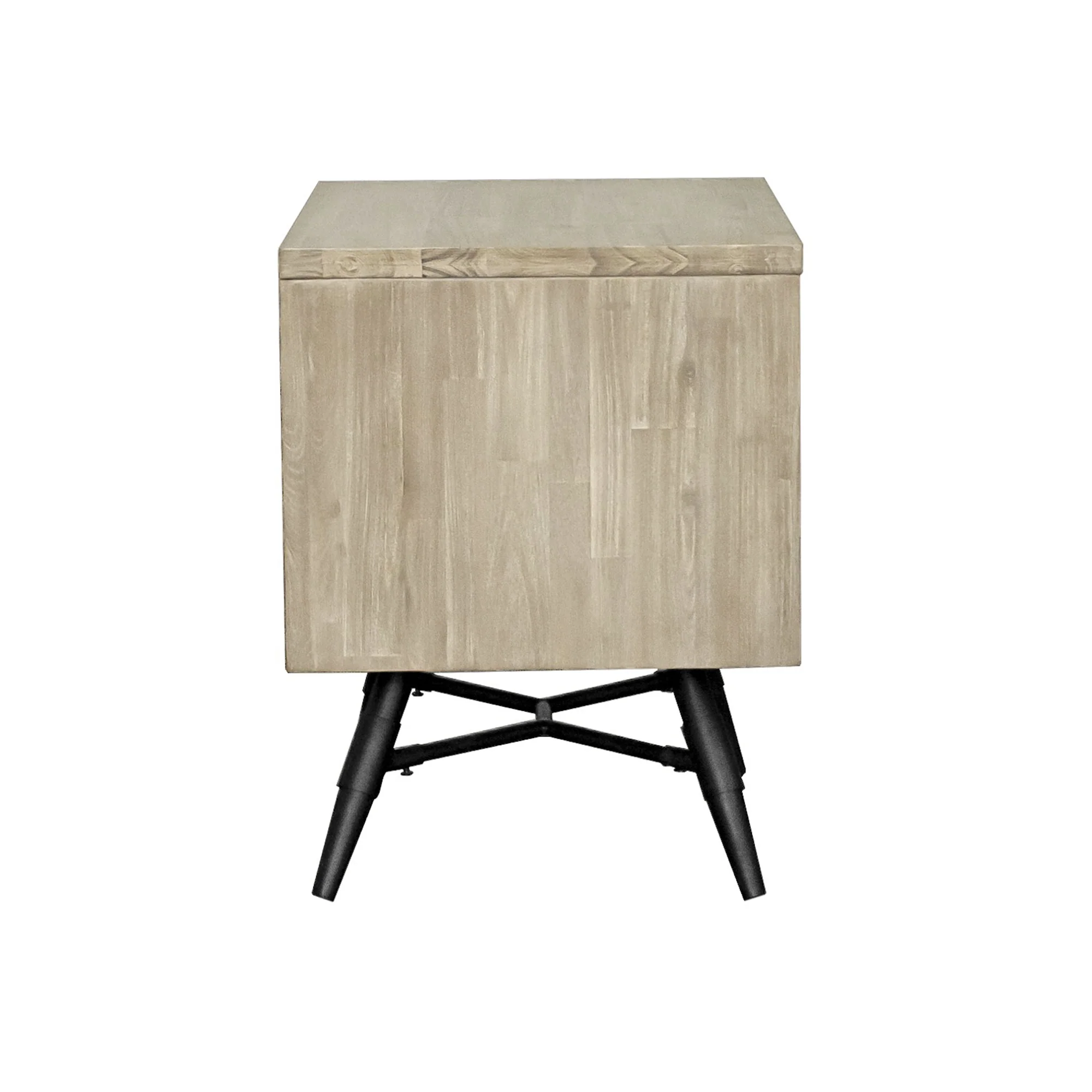 Bridges 2 Drawer Nightstand  in Two Tone Acacia Wood By Armen Living - Image 6