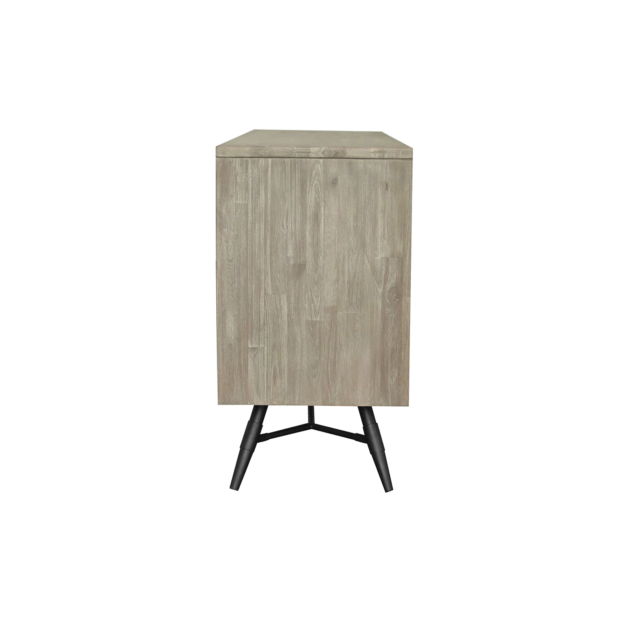 Bridges Sideboard Buffet Cabinet in Two Tone Acacia Wood By Armen Living - Image 4