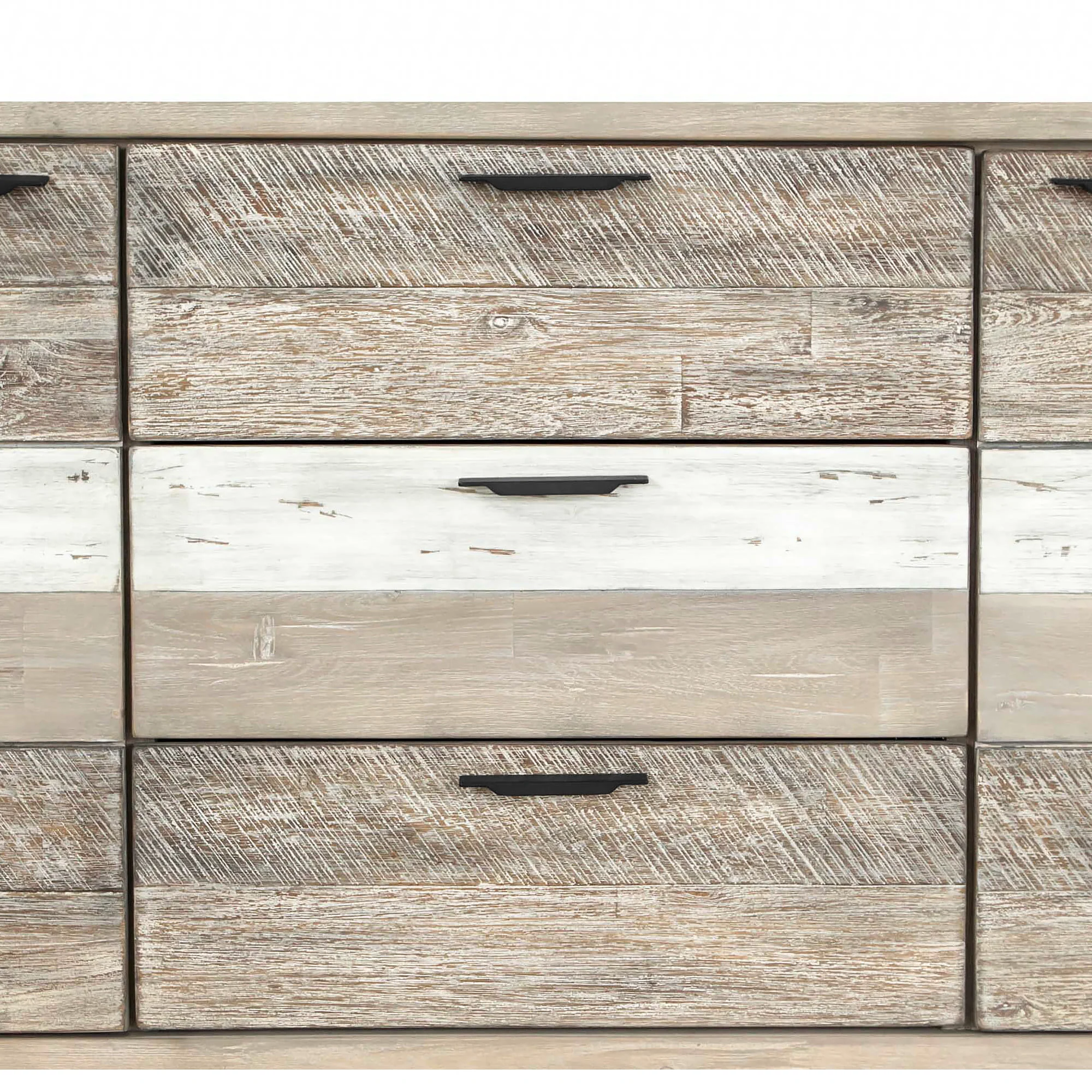 Bridges Sideboard Buffet Cabinet in Two Tone Acacia Wood By Armen Living - Image 5