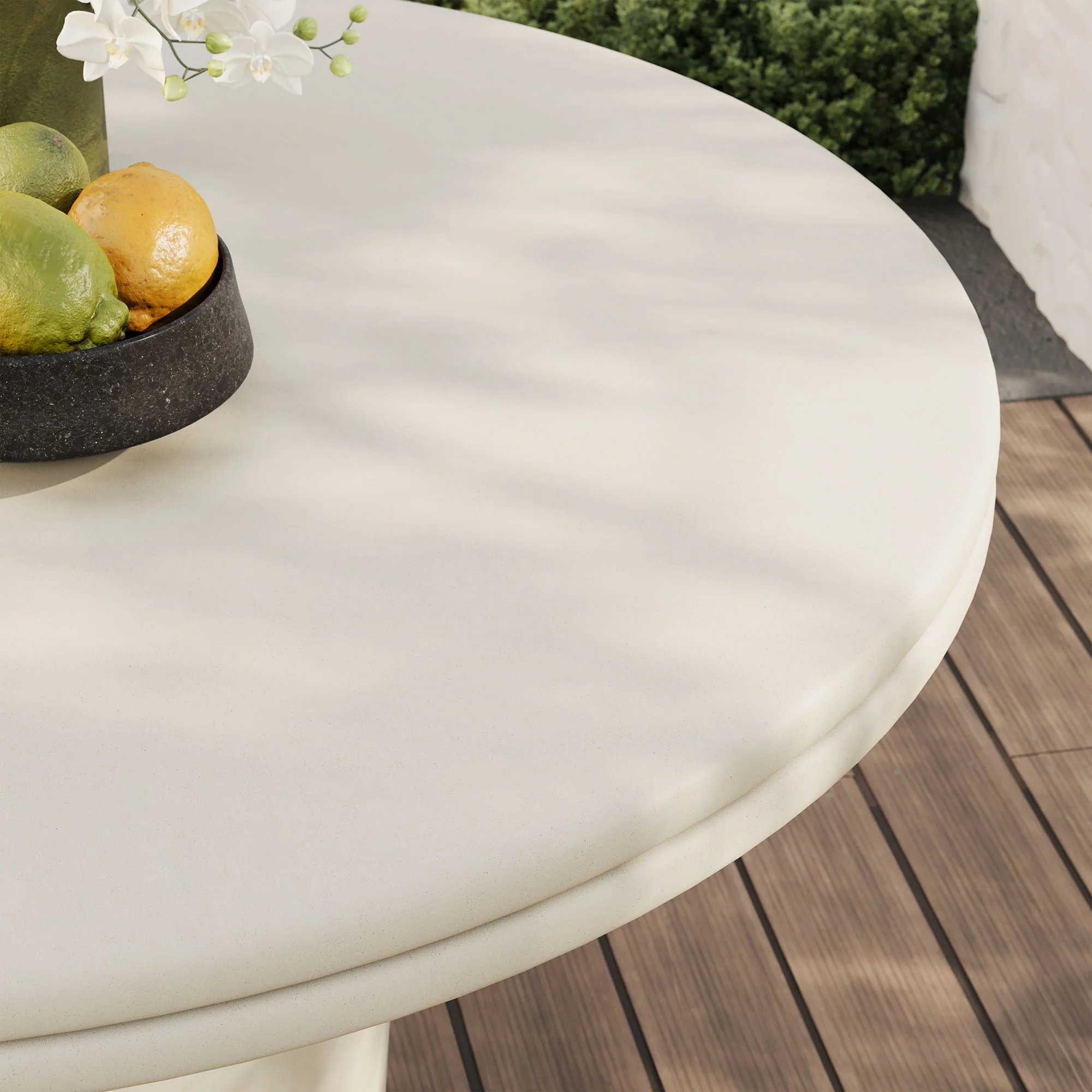 Brion 48" Indoor - Outdoor Patio Concrete Round Dining Table by Modway - Image 15