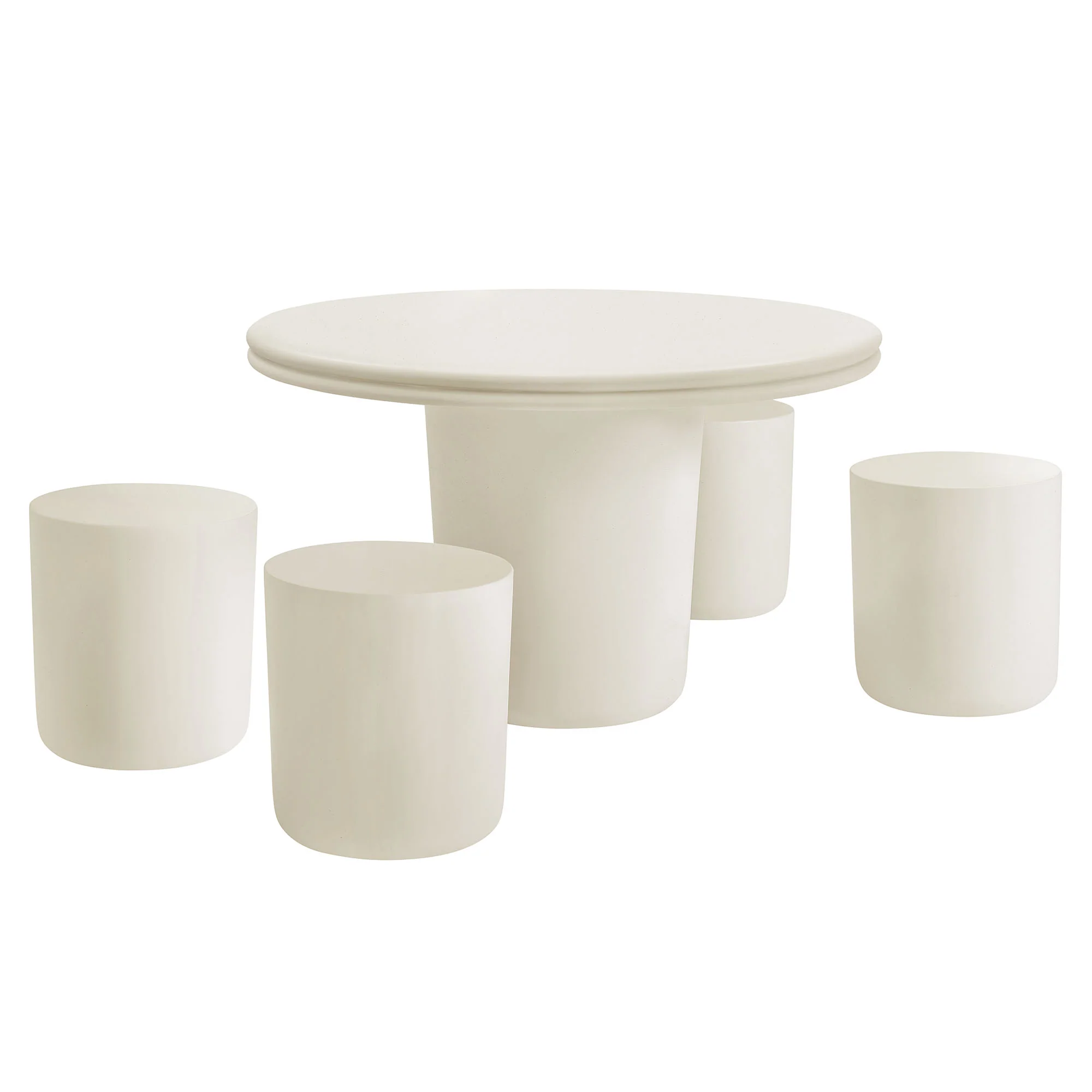 Brion Indoor - Outdoor Patio Concrete 5 Piece Dining Table Set by Modway - Image 7