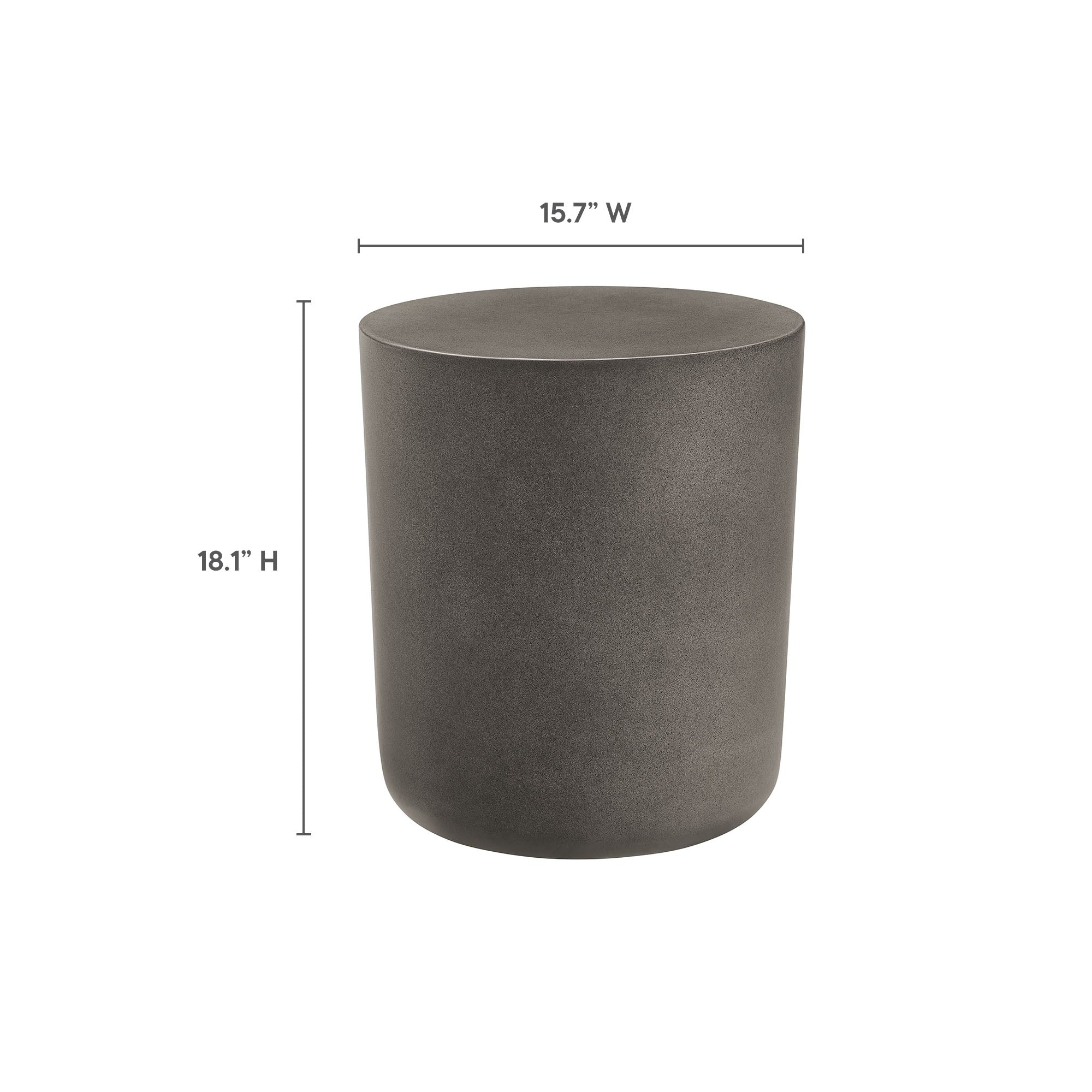 Brion Indoor - Outdoor Patio Concrete Stool by Modway - Image 10