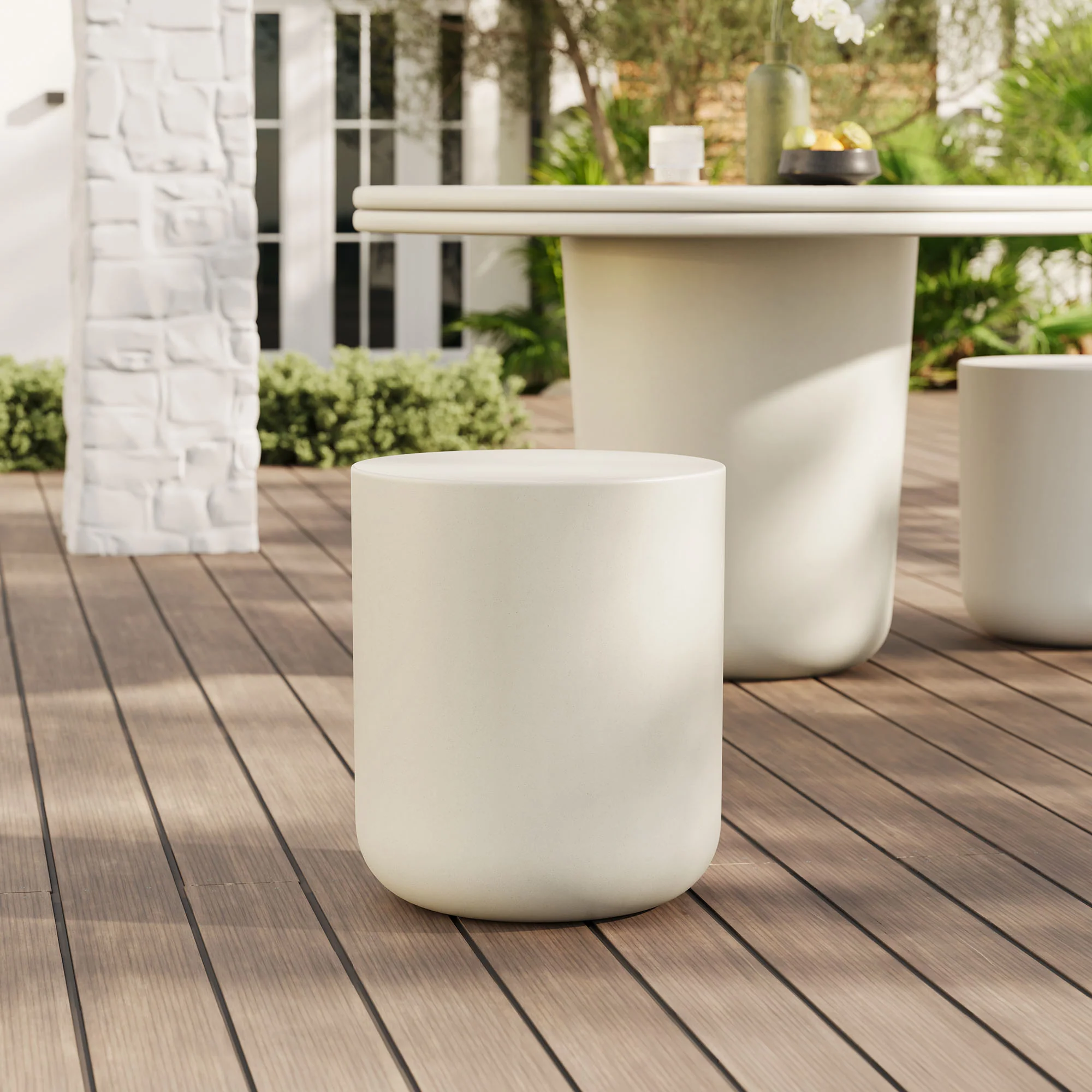 Brion Indoor - Outdoor Patio Concrete Stool by Modway - Image 16