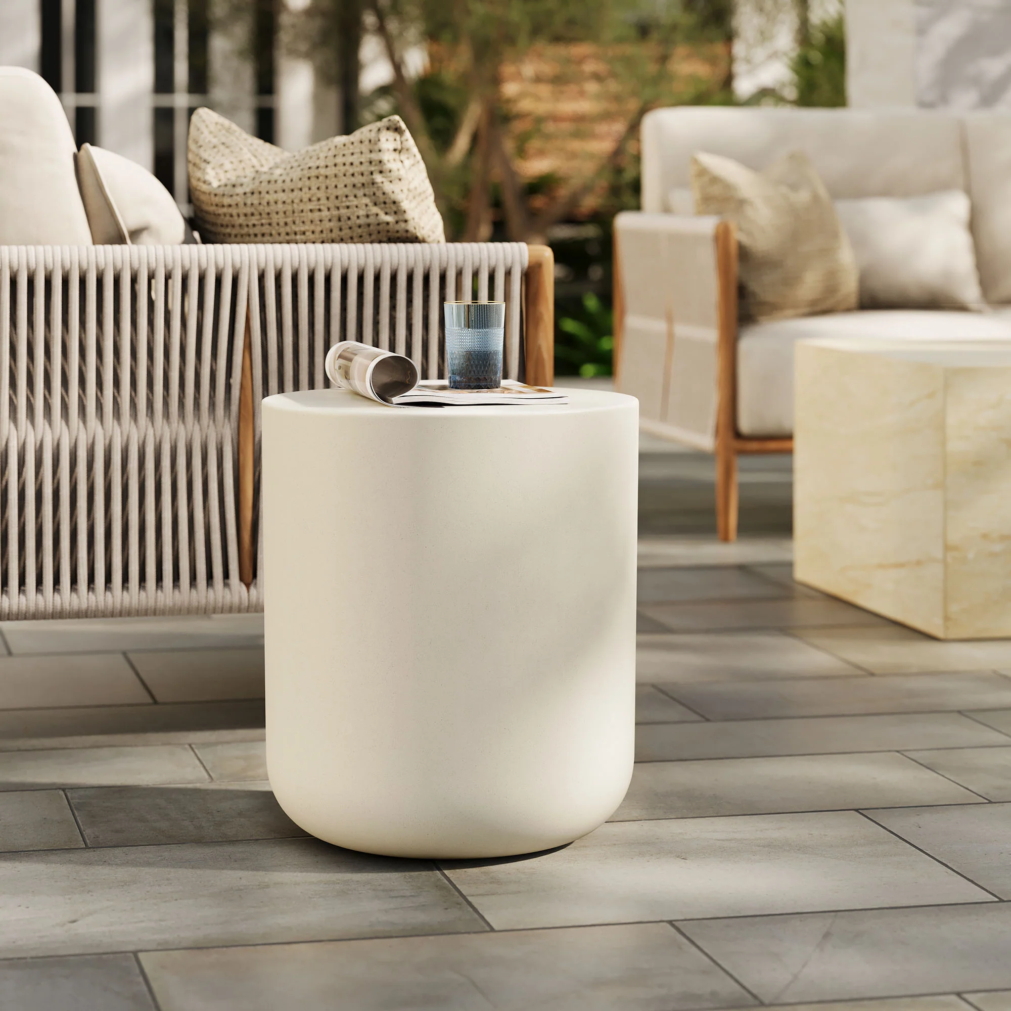 Brion Indoor - Outdoor Patio Concrete Stool by Modway - Image 18