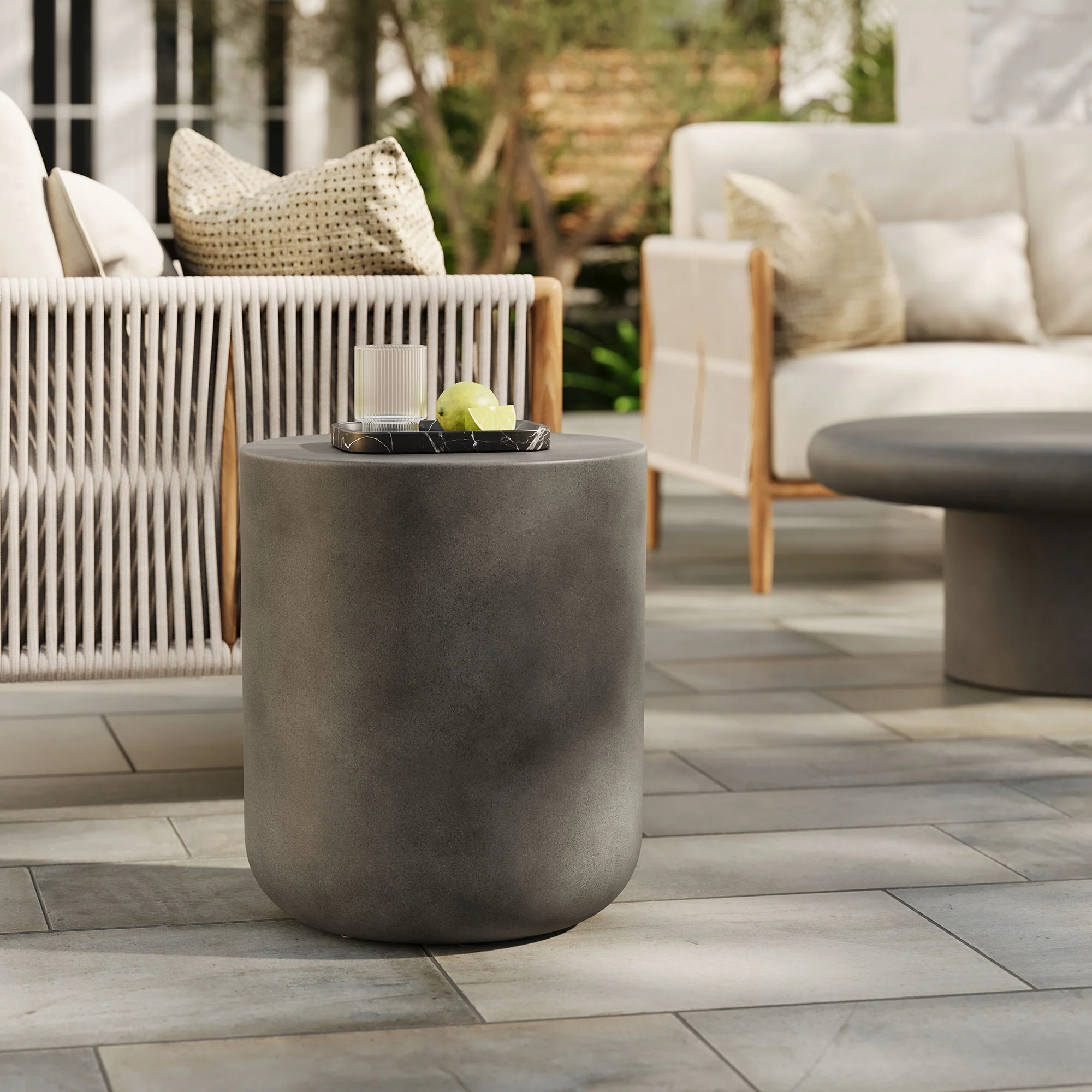 Brion Indoor - Outdoor Patio Concrete Stool by Modway - Image 8