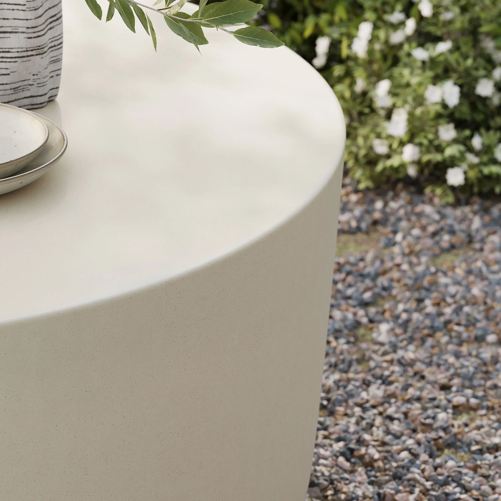 Brion Round Indoor - Outdoor Patio Concrete Coffee Table by Modway - Image 14