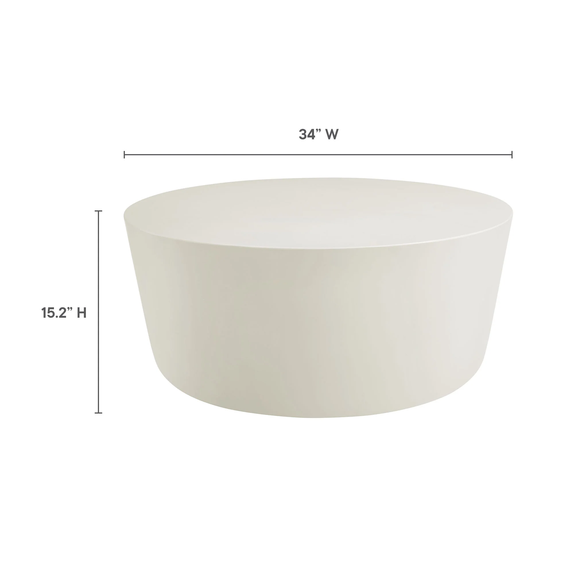 Brion Round Indoor - Outdoor Patio Concrete Coffee Table by Modway - Image 19