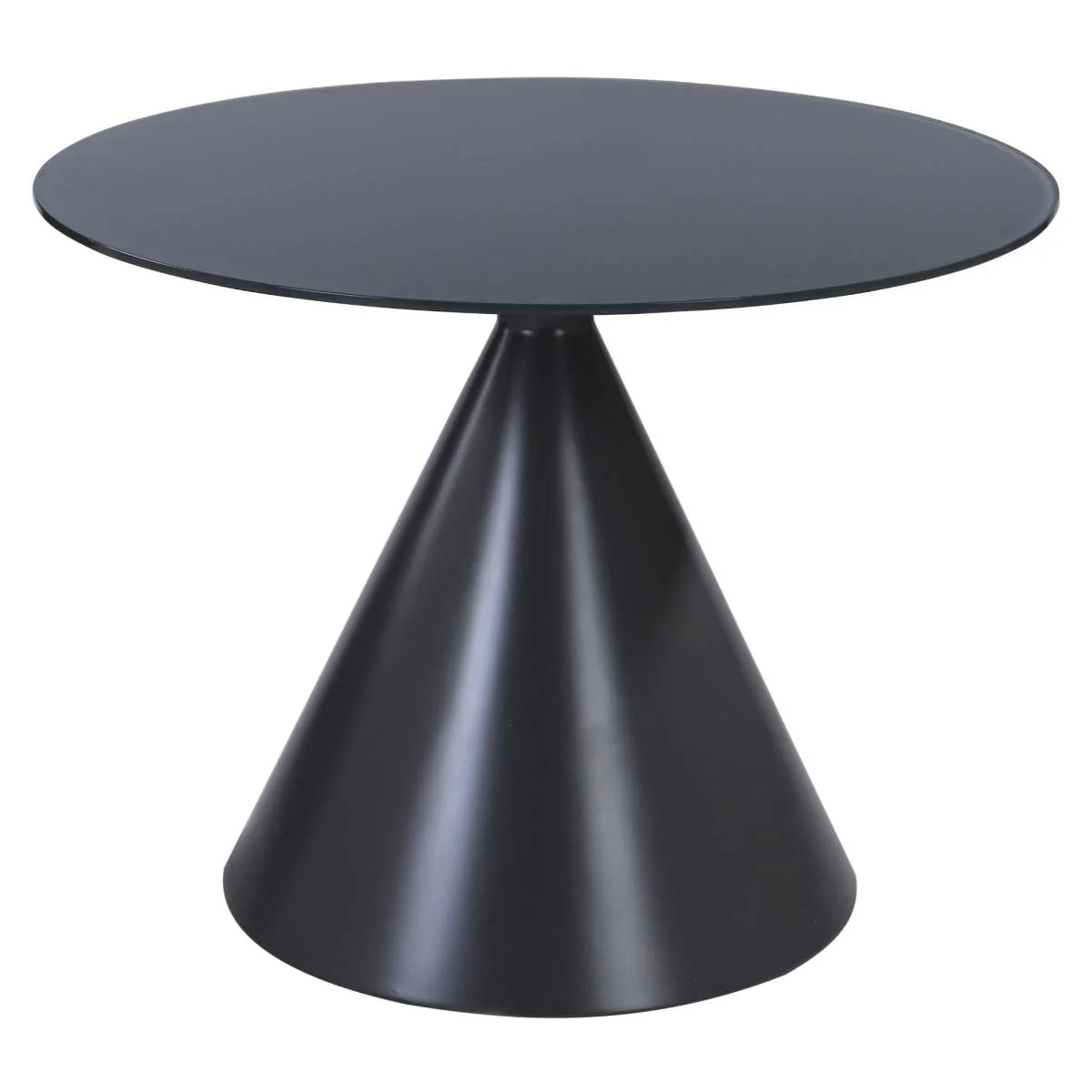Brittany Contemporary Dining Table in Gray Matte Finish and Gray Glass Top By Armen Living - Image 2