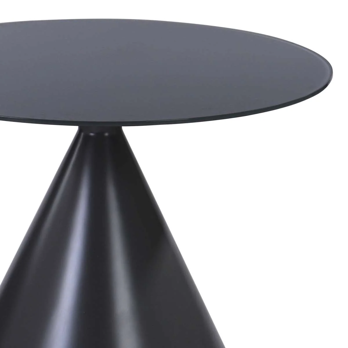 Brittany Contemporary Dining Table in Gray Matte Finish and Gray Glass Top By Armen Living - Image 3