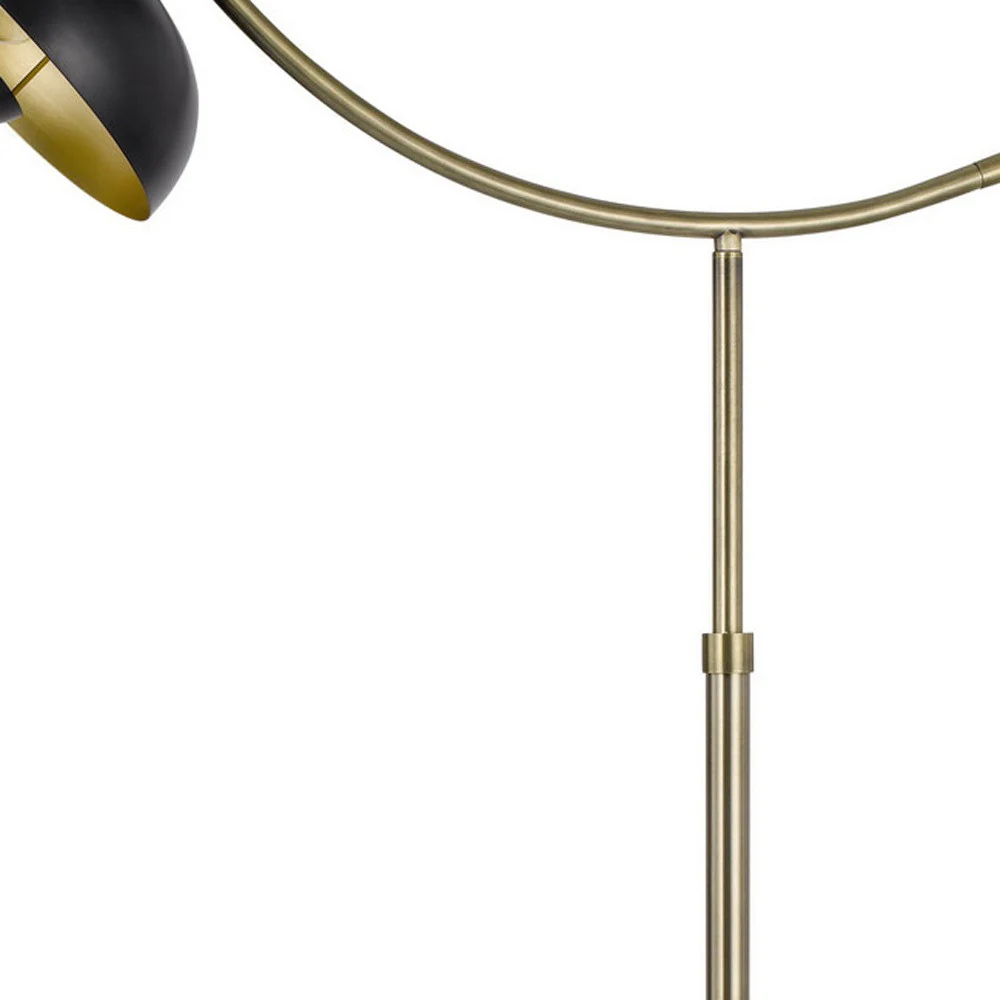 Bronze Adjustable Arc Floor Lamp With Bronze Dome Shade By Homeroots - Image 3