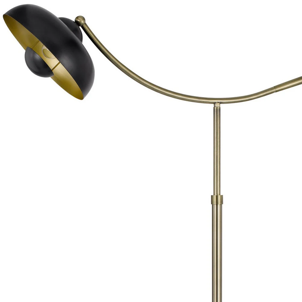 Bronze Adjustable Arc Floor Lamp With Bronze Dome Shade By Homeroots - Image 4
