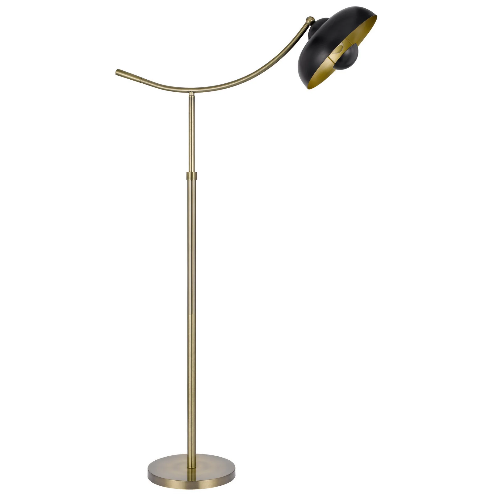 Bronze Adjustable Arc Floor Lamp With Bronze Dome Shade By Homeroots - Image 6