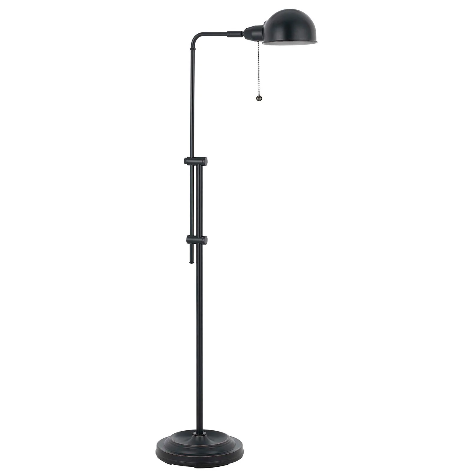 Bronze Adjustable Traditional Shaped Floor Lamp With Bronze Dome Shade By Homeroots - Image 2