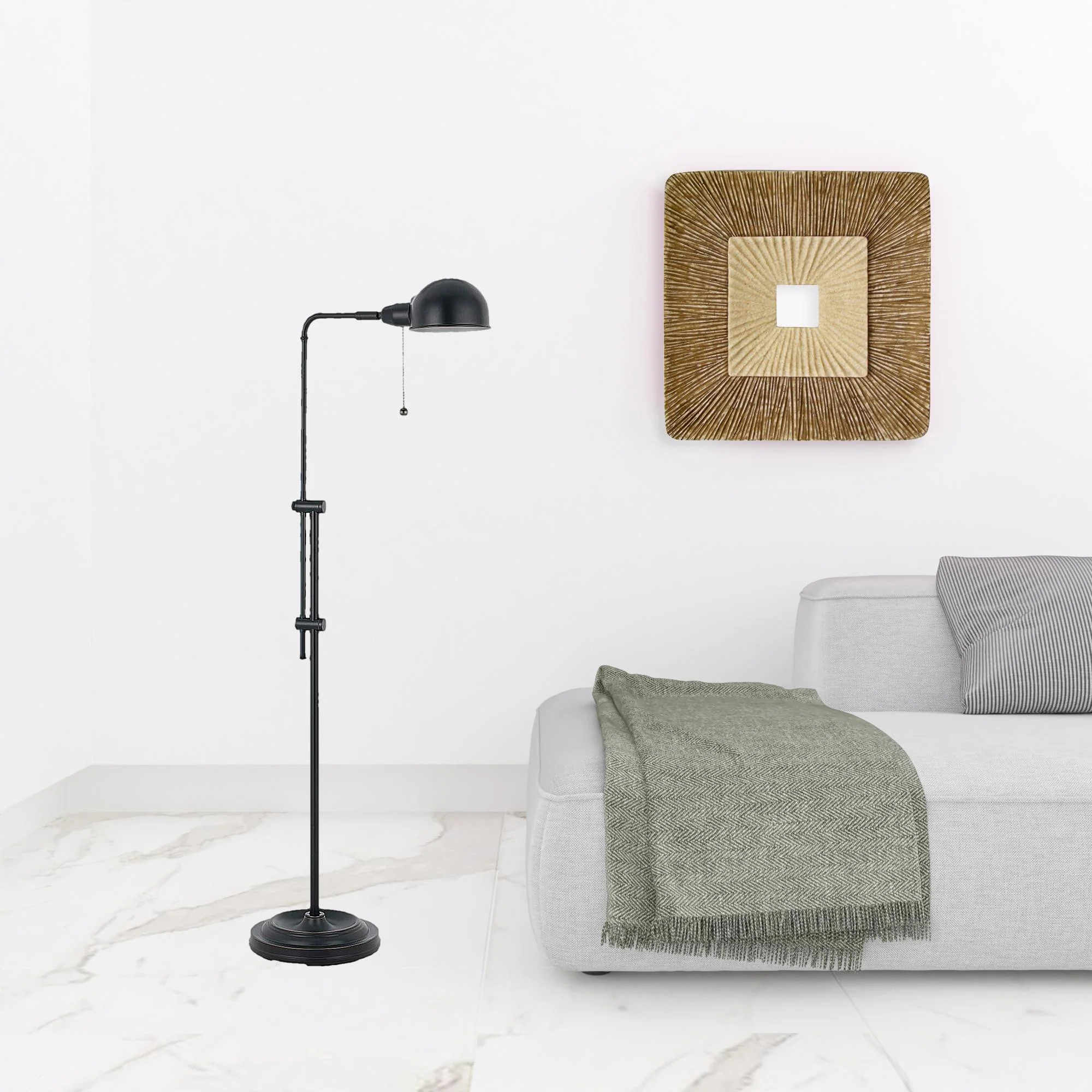 Bronze Adjustable Traditional Shaped Floor Lamp With Bronze Dome Shade By Homeroots - Image 3
