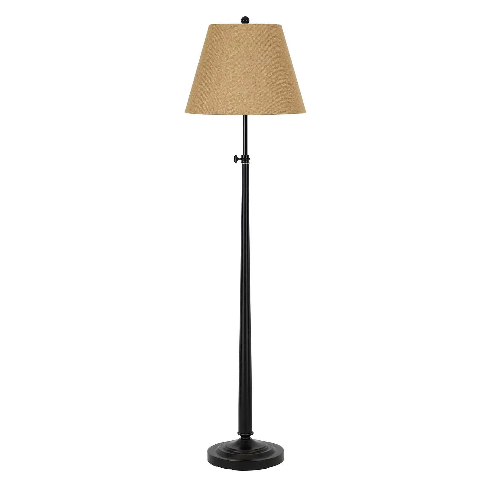 Bronze Adjustable Traditional Shaped Floor Lamp With Brown Empire Shade By Homeroots - Image 6
