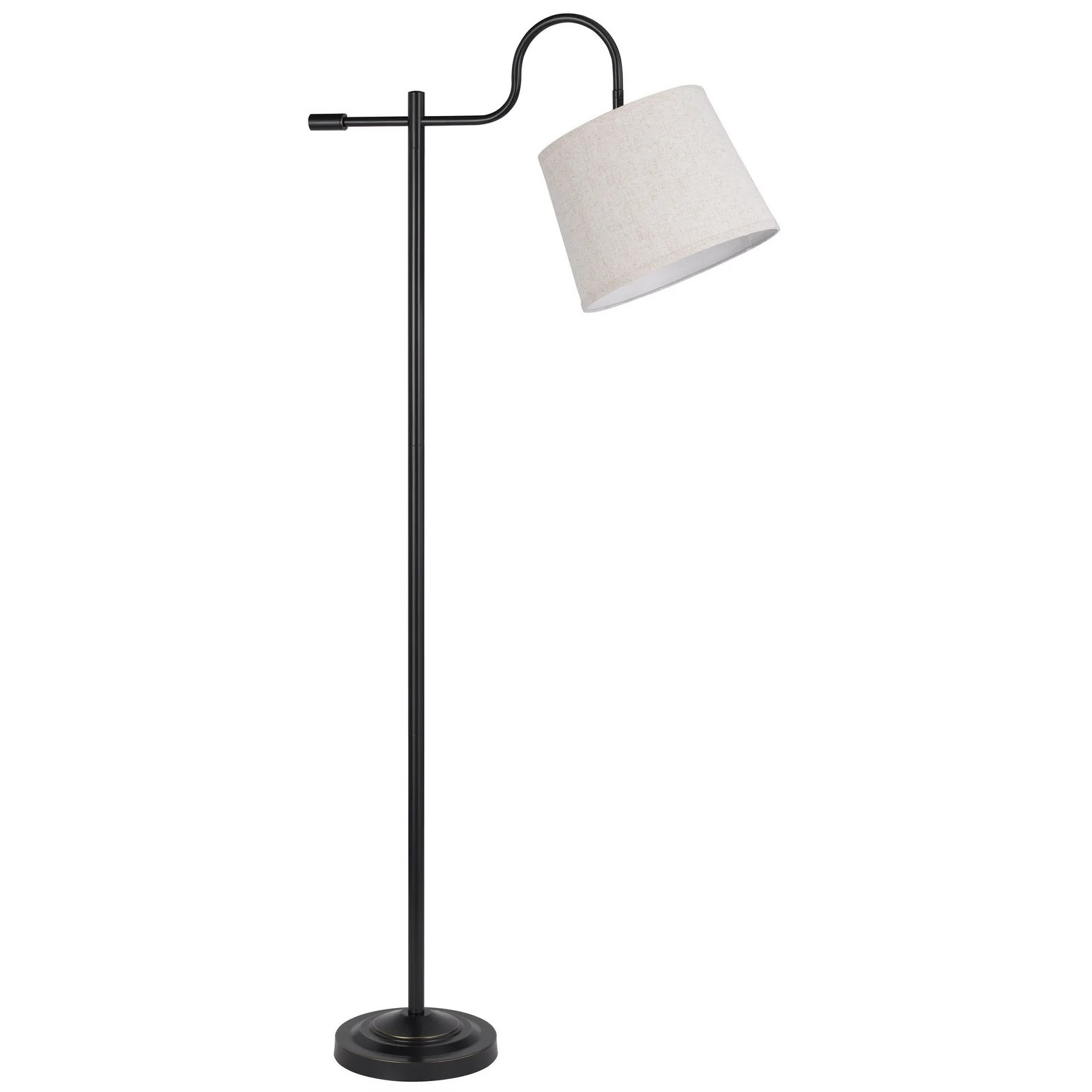 Bronze Adjustable Traditional Shaped Floor Lamp With Gray Square Shade By Homeroots - Image 6