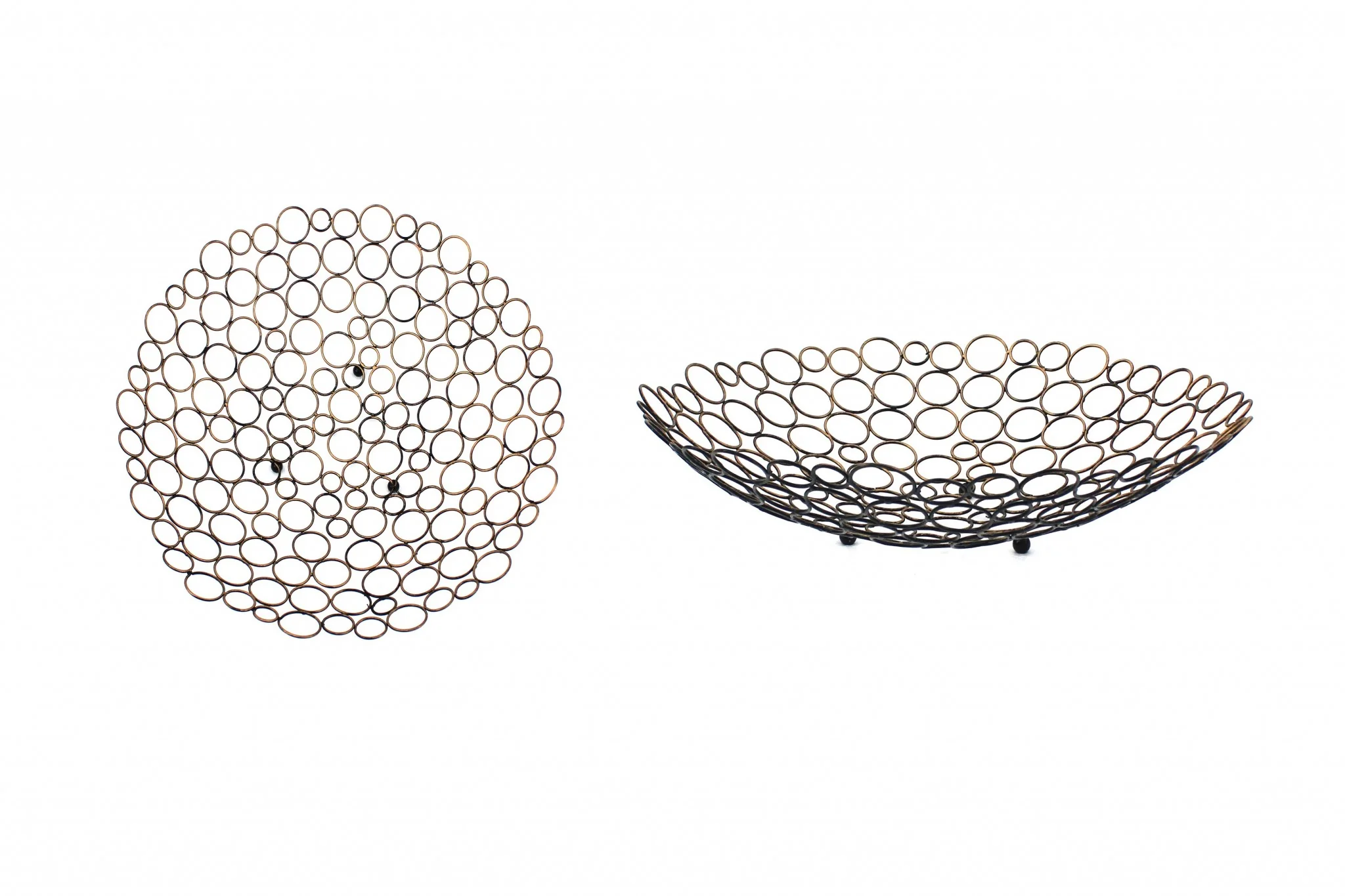 Bronze Decorative Metal Tray By Homeroots - Image 2