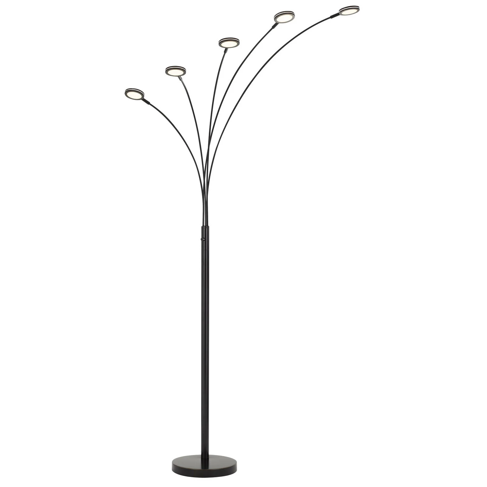 Bronze Five Light LED Arc Floor Lamp By Homeroots - Image 2