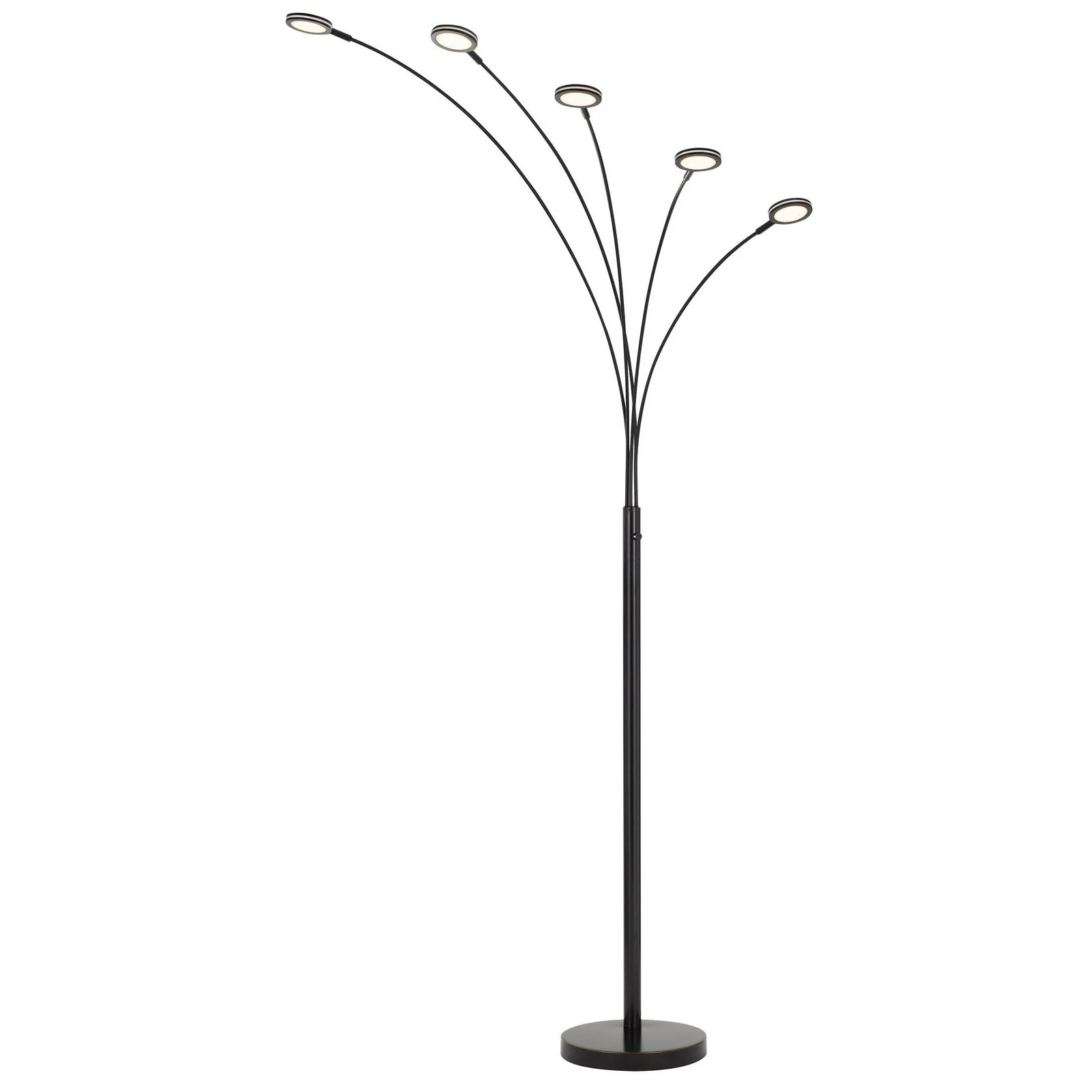 Bronze Five Light LED Arc Floor Lamp By Homeroots - Image 3