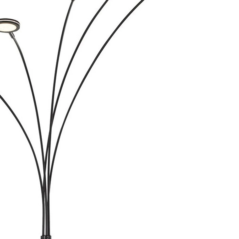 Bronze Five Light LED Arc Floor Lamp By Homeroots - Image 4
