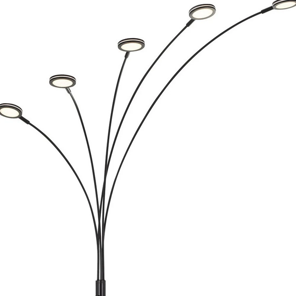Bronze Five Light LED Arc Floor Lamp By Homeroots - Image 5