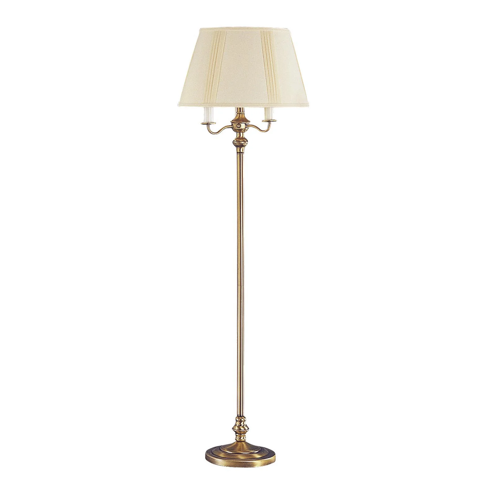 Bronze Four Light Traditional Shaped Floor Lamp With Beige Square Shade By Homeroots - Image 6