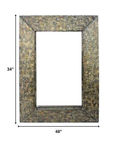 Bronze Gravel-Like Mosaic Frame - Dressing Mirror By Homeroots - Image 2