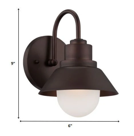 Bronze Lamp Shade Wall Light By Homeroots - Image 2