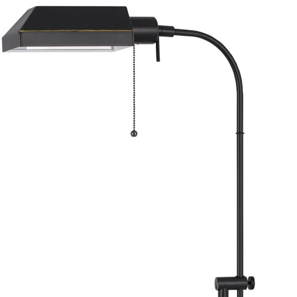 Bronze Metal Adjustable Floor Lamp With Bronze Metal Square Shade By Homeroots - Image 4