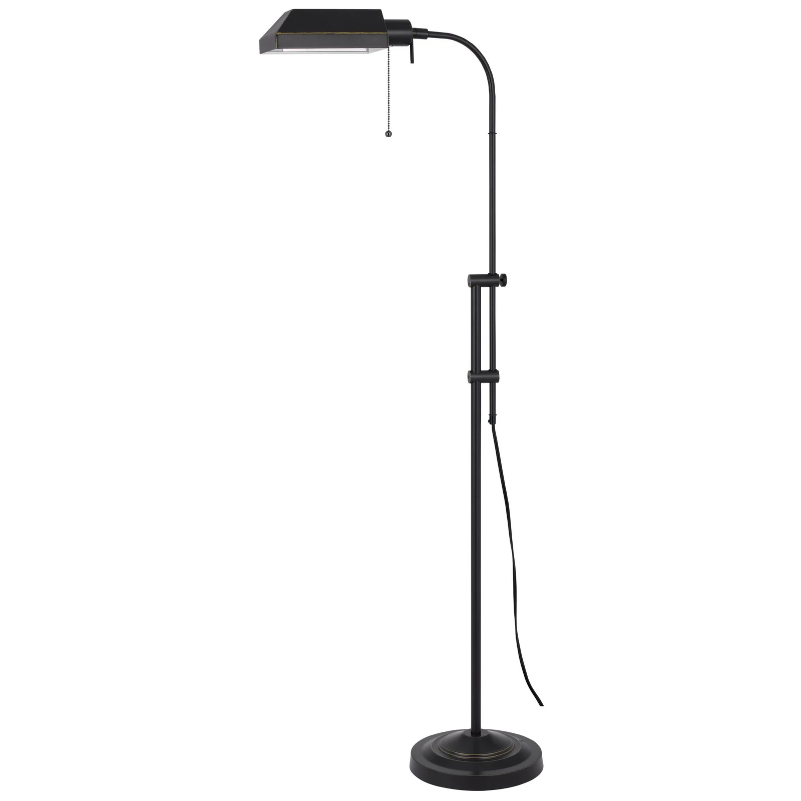 Bronze Metal Adjustable Floor Lamp With Bronze Metal Square Shade By Homeroots - Image 6