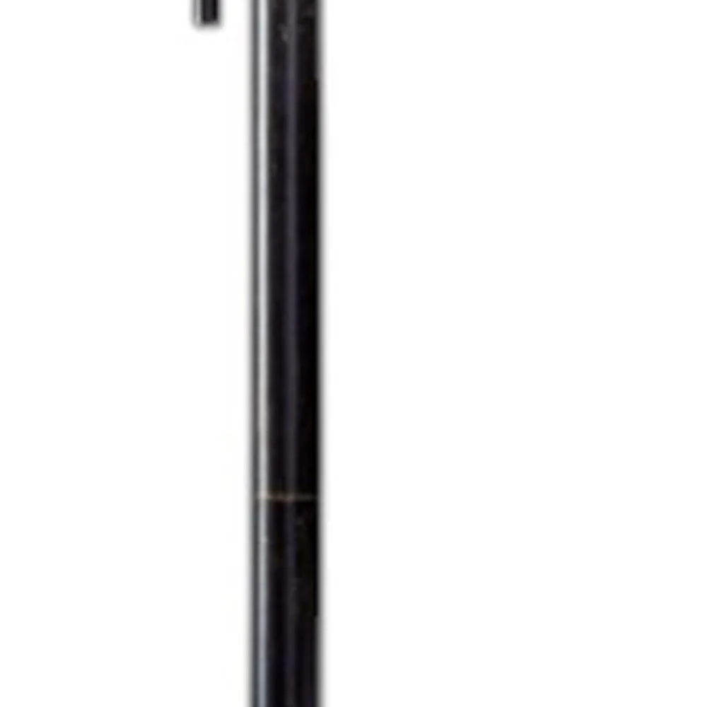 Bronze Metal Floor Lamp With Beige Fabric Shade By Homeroots - Image 2